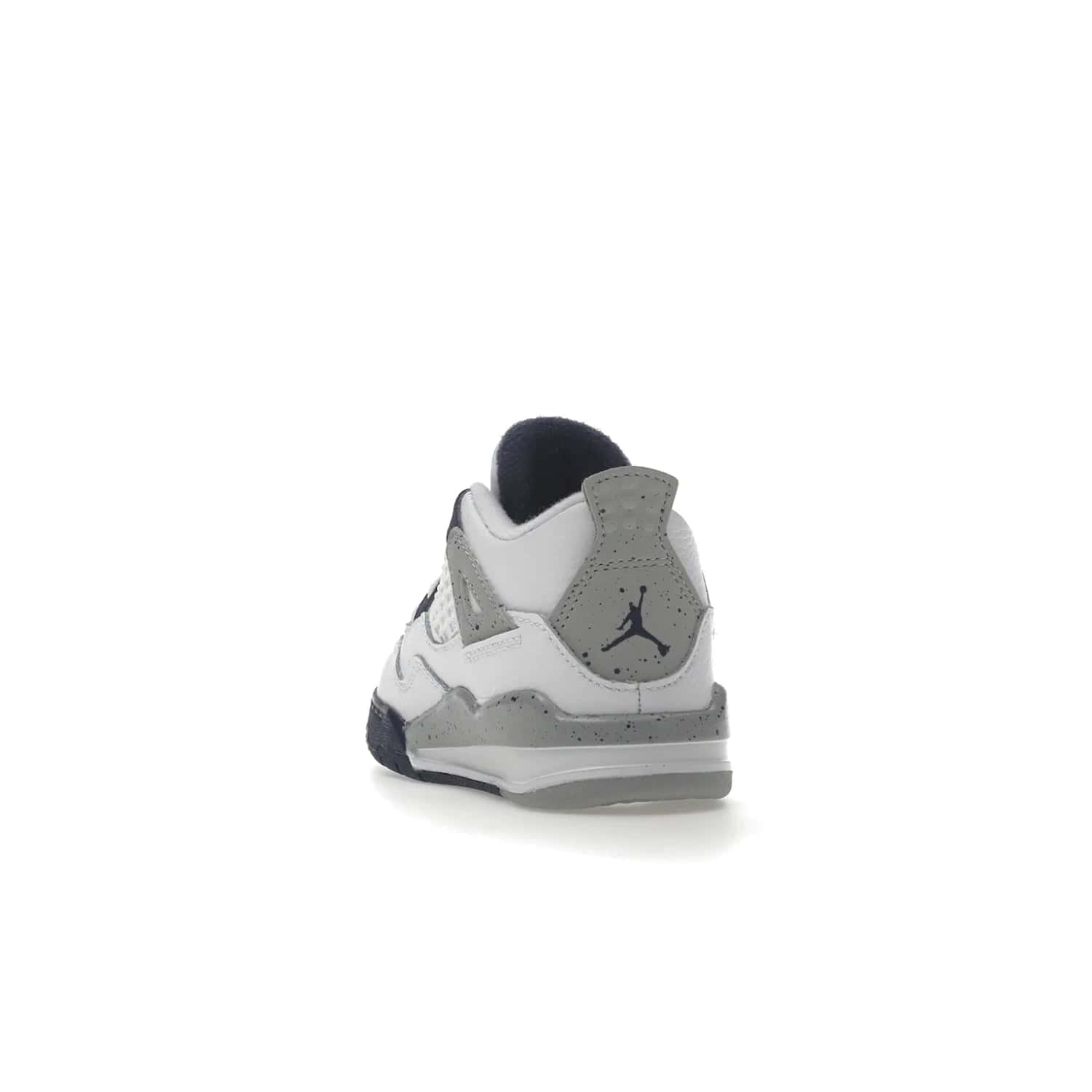 Jordan 4 Retro Midnight Navy (TD) - Image 26 - Only at www.BallersClubKickz.com - Introducing the Jordan 4 Retro Midnight Navy (TD) for kids. White leather upper with navy and grey accents plus fire red detailing. Perfect for everyday wear. Get yours before they sell out.
