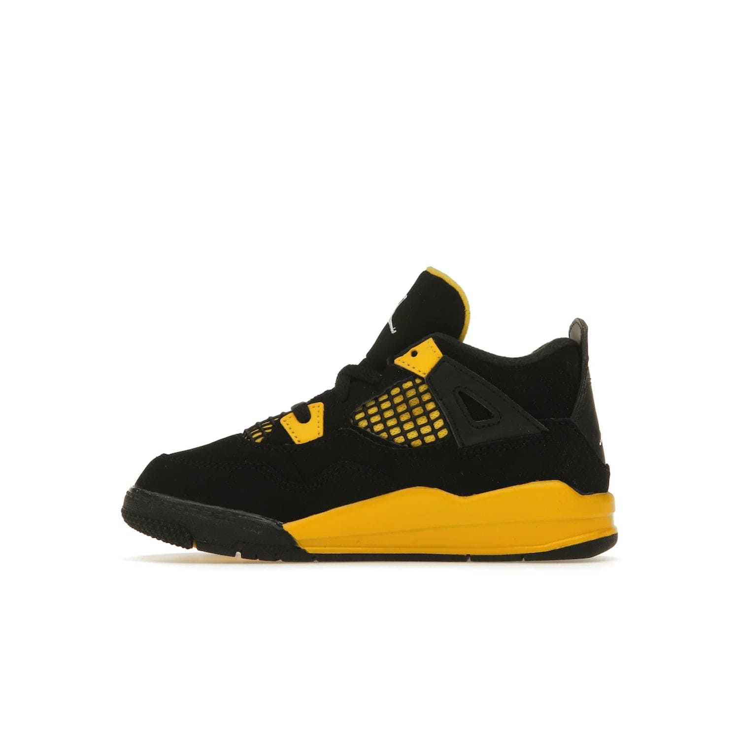 Jordan 4 Retro Thunder (2023) (TD) - Image 19 - Only at www.BallersClubKickz.com - Introducing the Jordan 4 Retro Thunder (2023) (TD): All-Black upper with Tour Yellow accents & Nike Air cushioning. Releasing in 2023.
