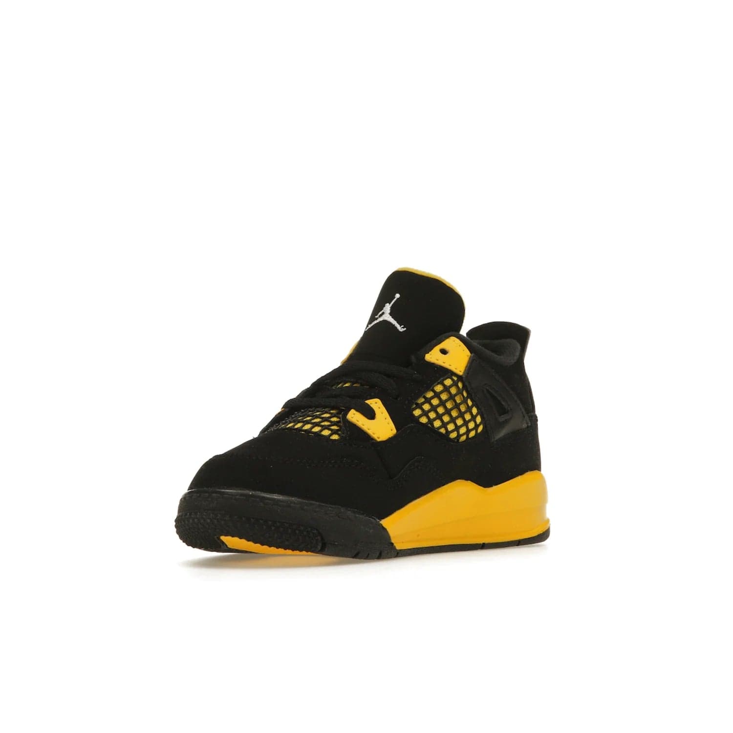 Jordan 4 Retro Thunder (2023) (TD) - Image 14 - Only at www.BallersClubKickz.com - Introducing the Jordan 4 Retro Thunder (2023) (TD): All-Black upper with Tour Yellow accents & Nike Air cushioning. Releasing in 2023.
