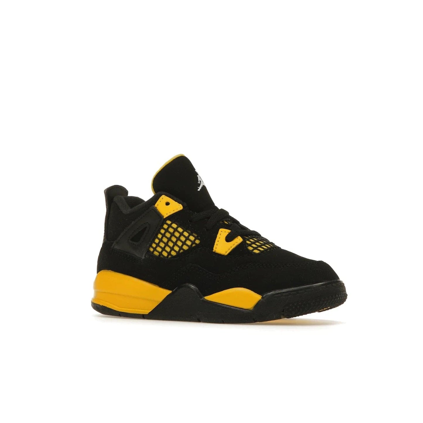 Jordan 4 Retro Thunder (2023) (TD) - Image 4 - Only at www.BallersClubKickz.com - Introducing the Jordan 4 Retro Thunder (2023) (TD): All-Black upper with Tour Yellow accents & Nike Air cushioning. Releasing in 2023.
