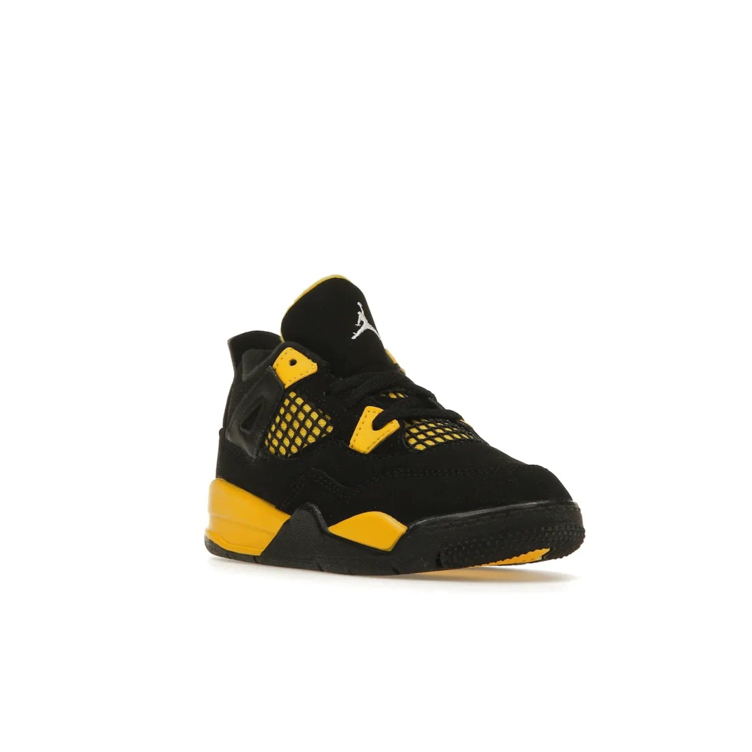 Jordan 4 Retro Thunder (2023) (TD) - Image 6 - Only at www.BallersClubKickz.com - Introducing the Jordan 4 Retro Thunder (2023) (TD): All-Black upper with Tour Yellow accents & Nike Air cushioning. Releasing in 2023.