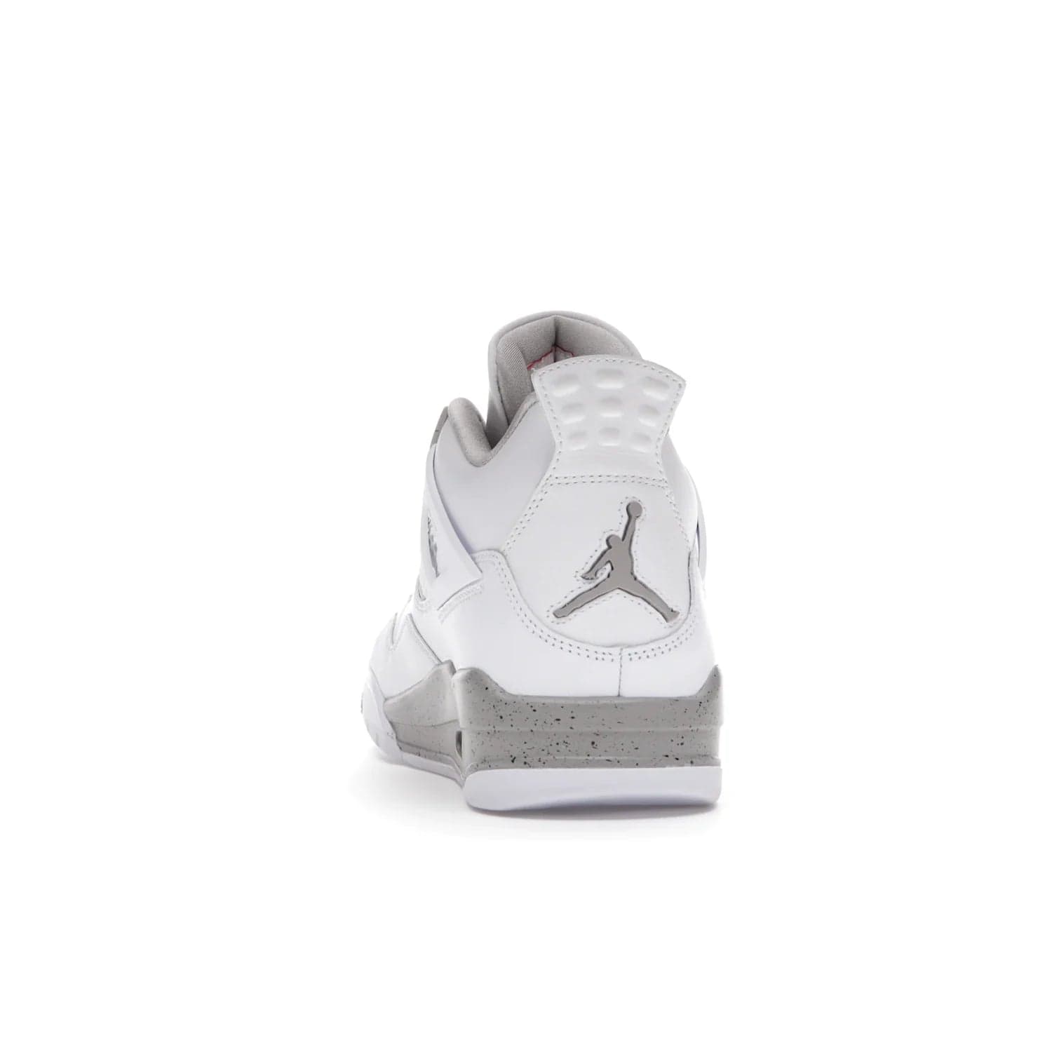 Jordan 4 Retro White Oreo (2021) - Image 27 - Only at www.BallersClubKickz.com - Update your sneaker style with the Air Jordan 4 Retro White Oreo. Limited-edition sneaker features white leather and mesh upper, Tech Grey eyelets and midsole, Jumpman logo embroidered on the tongue, and more. Released exclusively on Saturday, July 3rd.