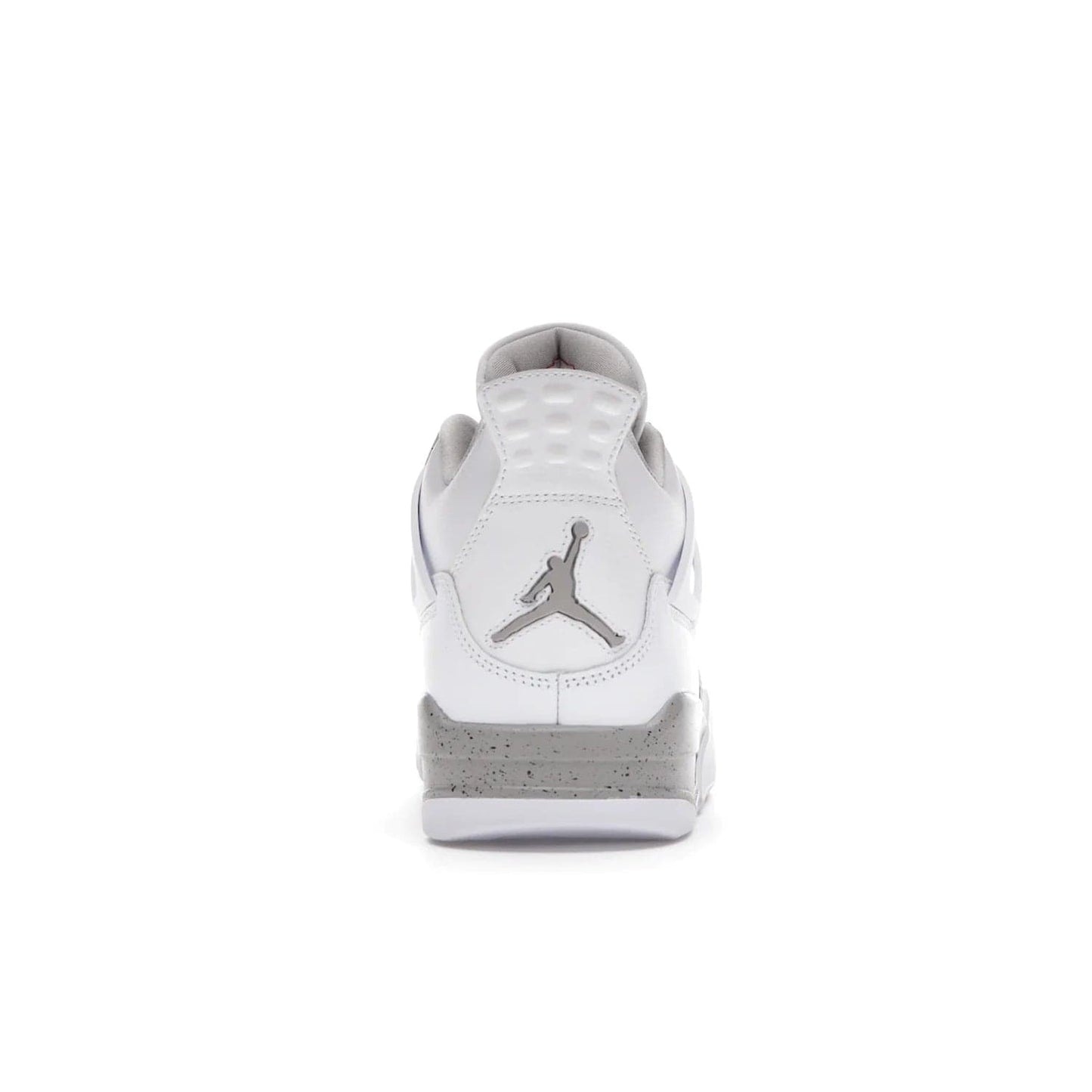 Jordan 4 Retro White Oreo (2021) - Image 28 - Only at www.BallersClubKickz.com - Update your sneaker style with the Air Jordan 4 Retro White Oreo. Limited-edition sneaker features white leather and mesh upper, Tech Grey eyelets and midsole, Jumpman logo embroidered on the tongue, and more. Released exclusively on Saturday, July 3rd.