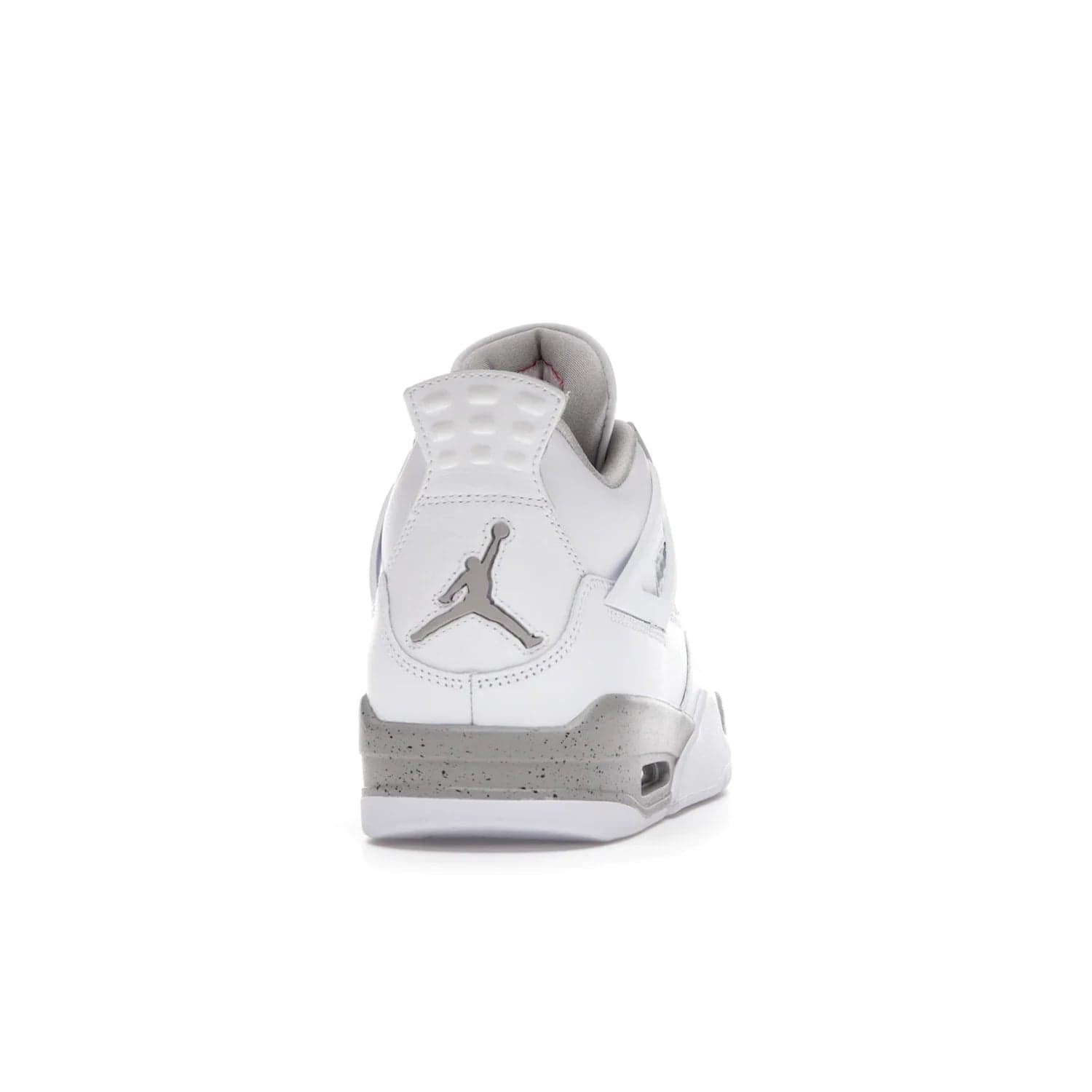 Jordan 4 Retro White Oreo (2021) - Image 29 - Only at www.BallersClubKickz.com - Update your sneaker style with the Air Jordan 4 Retro White Oreo. Limited-edition sneaker features white leather and mesh upper, Tech Grey eyelets and midsole, Jumpman logo embroidered on the tongue, and more. Released exclusively on Saturday, July 3rd.