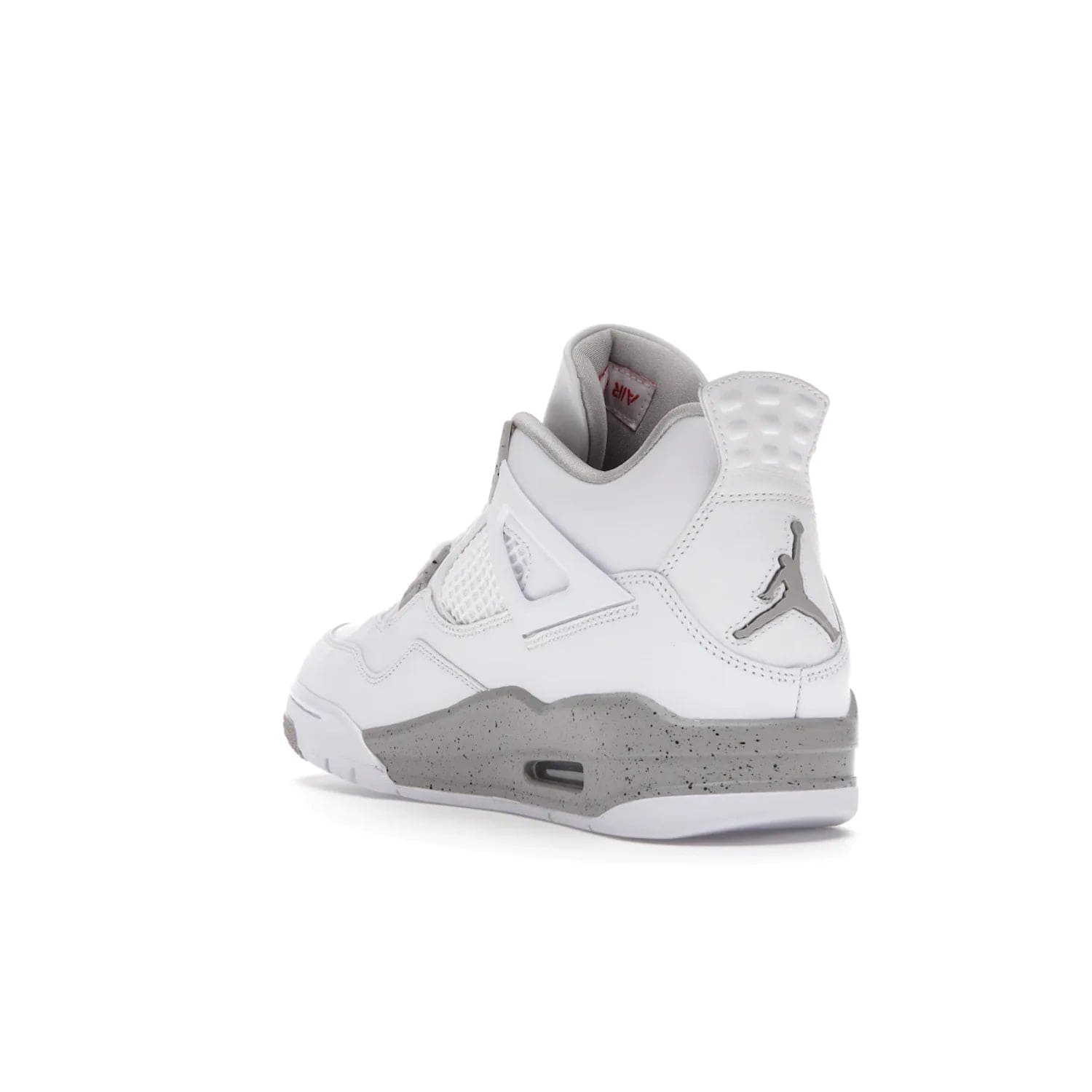 Jordan 4 Retro White Oreo (2021) - Image 25 - Only at www.BallersClubKickz.com - Update your sneaker style with the Air Jordan 4 Retro White Oreo. Limited-edition sneaker features white leather and mesh upper, Tech Grey eyelets and midsole, Jumpman logo embroidered on the tongue, and more. Released exclusively on Saturday, July 3rd.