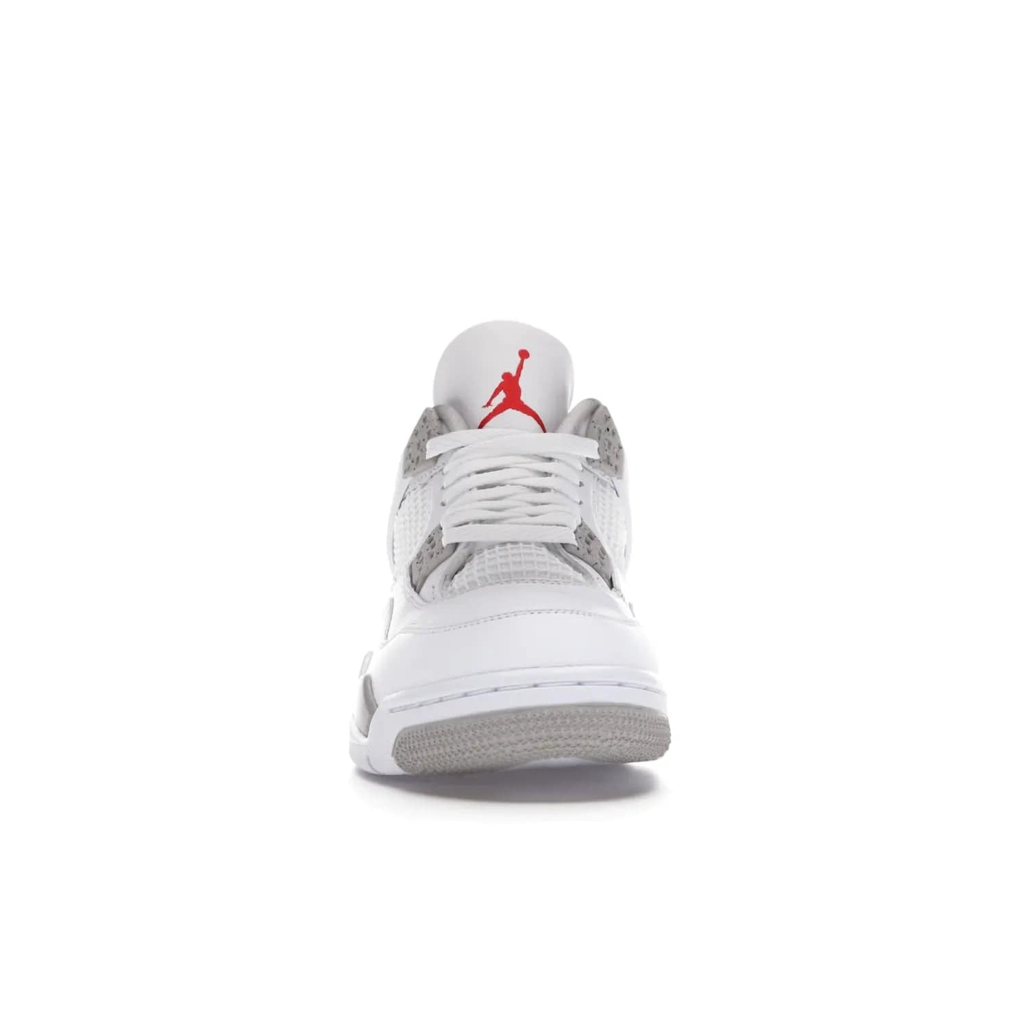 Jordan 4 Retro White Oreo (2021) - Image 10 - Only at www.BallersClubKickz.com - Update your sneaker style with the Air Jordan 4 Retro White Oreo. Limited-edition sneaker features white leather and mesh upper, Tech Grey eyelets and midsole, Jumpman logo embroidered on the tongue, and more. Released exclusively on Saturday, July 3rd.