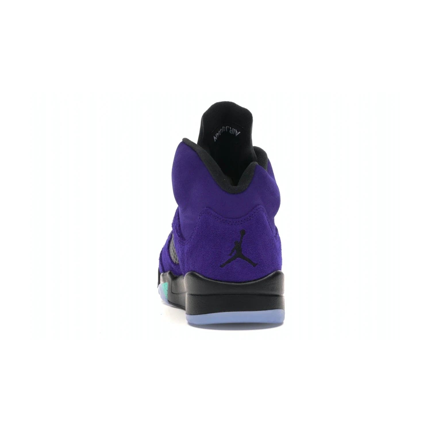 Jordan 5 Retro Alternate Grape - Image 27 - Only at www.BallersClubKickz.com - Bring the classic Jordan 5 Retro Alternate Grape to your sneaker collection! Featuring a purple suede upper, charcoal underlays, green detailing, and an icy and green outsole. Releasing for the first time since 1990, don't miss this chance to add a piece of sneaker history to your collection.