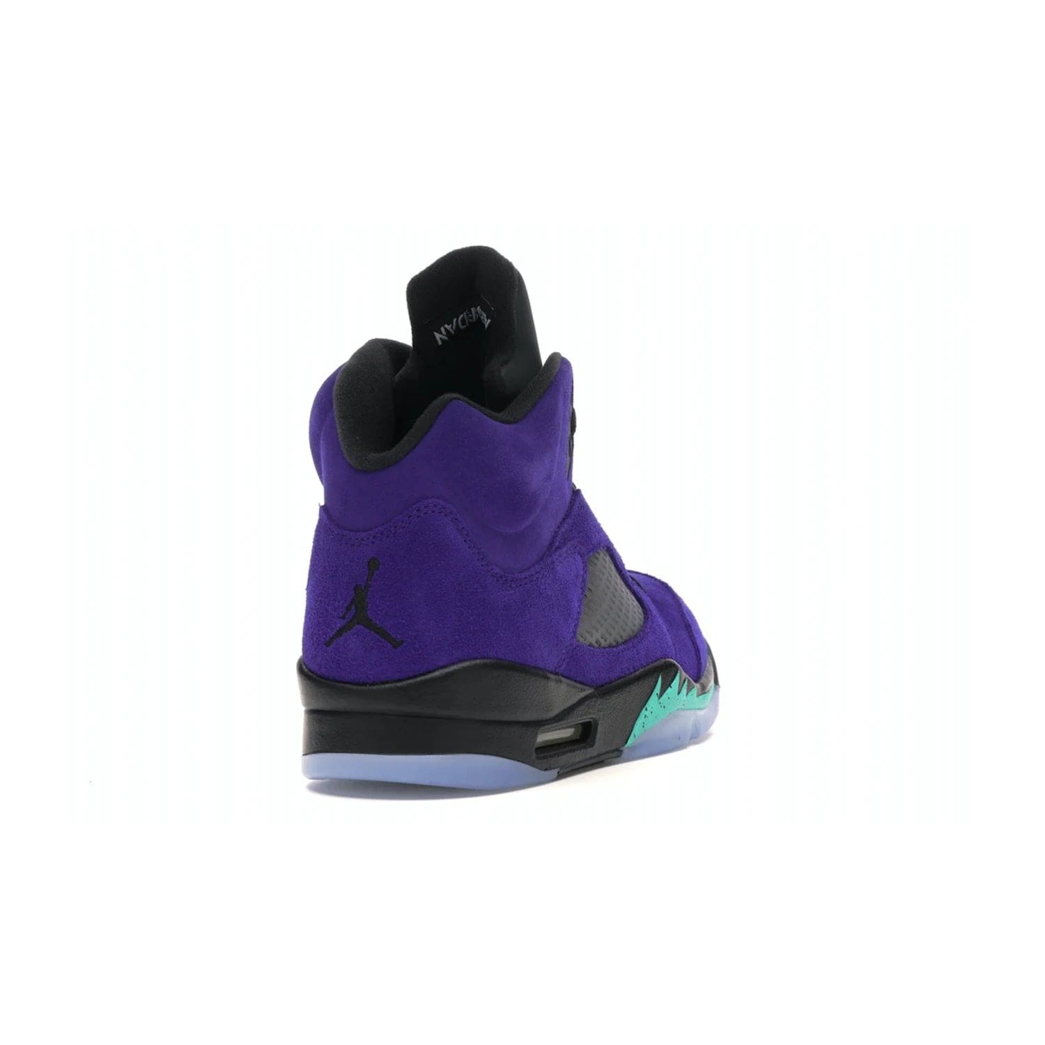 Jordan 5 Retro Alternate Grape - Image 30 - Only at www.BallersClubKickz.com - Bring the classic Jordan 5 Retro Alternate Grape to your sneaker collection! Featuring a purple suede upper, charcoal underlays, green detailing, and an icy and green outsole. Releasing for the first time since 1990, don't miss this chance to add a piece of sneaker history to your collection.
