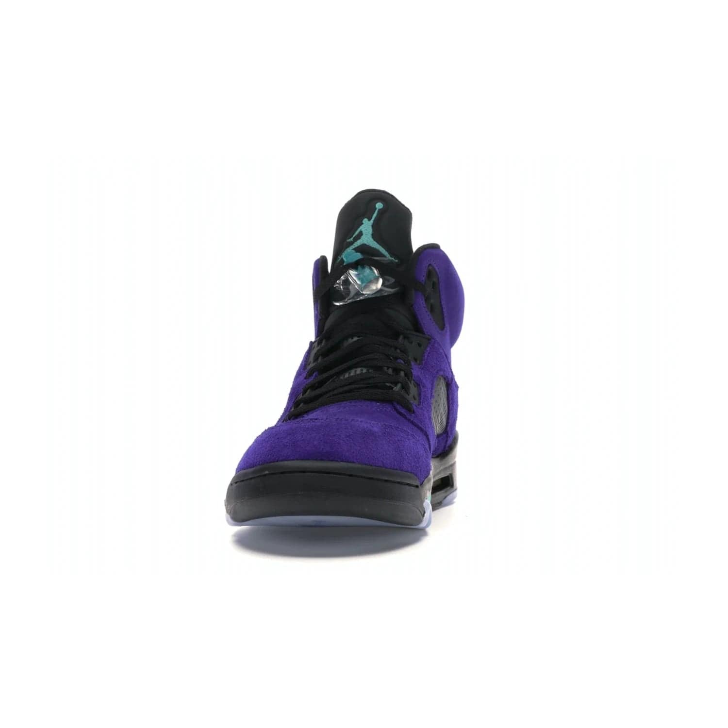 Jordan 5 Retro Alternate Grape - Image 11 - Only at www.BallersClubKickz.com - Bring the classic Jordan 5 Retro Alternate Grape to your sneaker collection! Featuring a purple suede upper, charcoal underlays, green detailing, and an icy and green outsole. Releasing for the first time since 1990, don't miss this chance to add a piece of sneaker history to your collection.