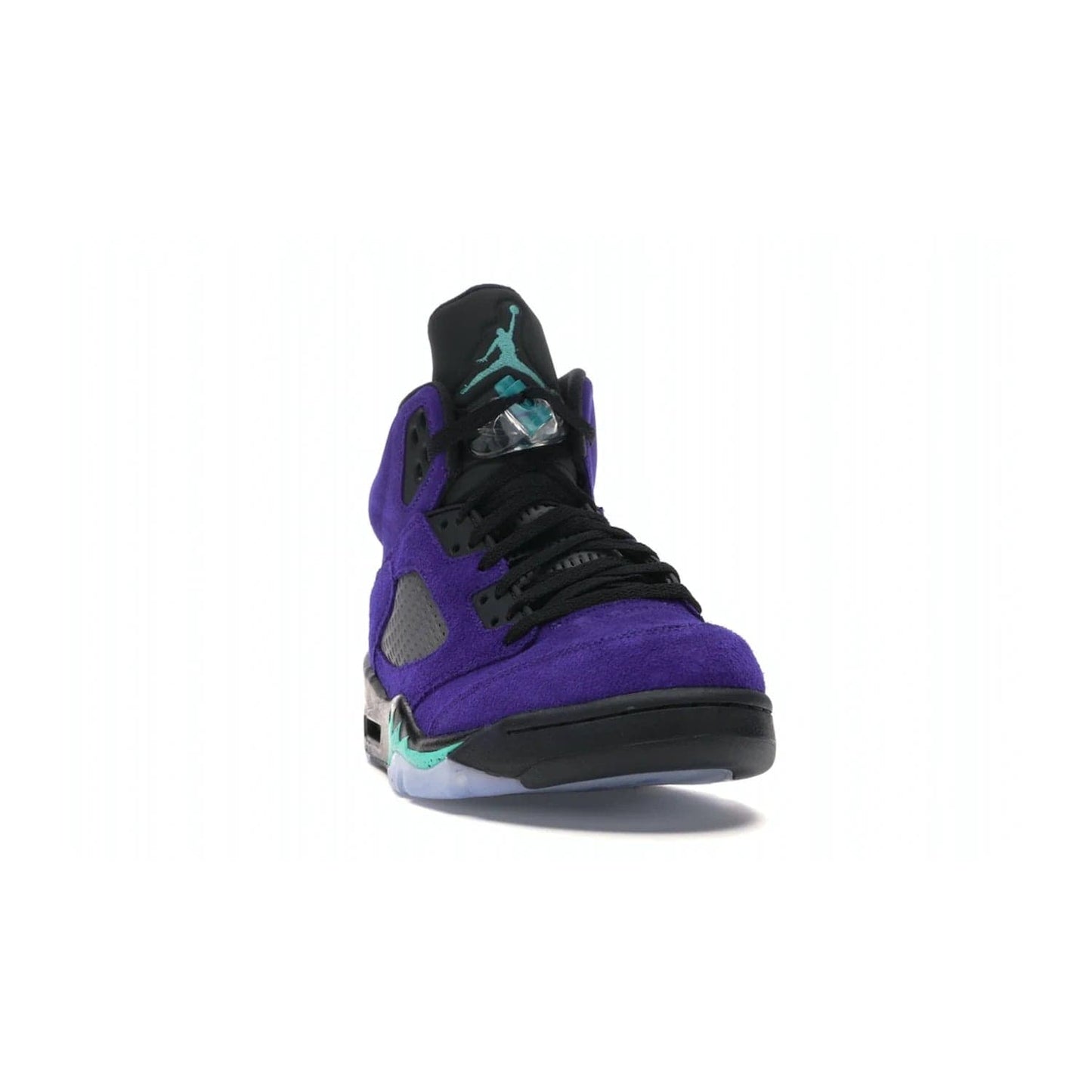 Jordan 5 Retro Alternate Grape - Image 8 - Only at www.BallersClubKickz.com - Bring the classic Jordan 5 Retro Alternate Grape to your sneaker collection! Featuring a purple suede upper, charcoal underlays, green detailing, and an icy and green outsole. Releasing for the first time since 1990, don't miss this chance to add a piece of sneaker history to your collection.
