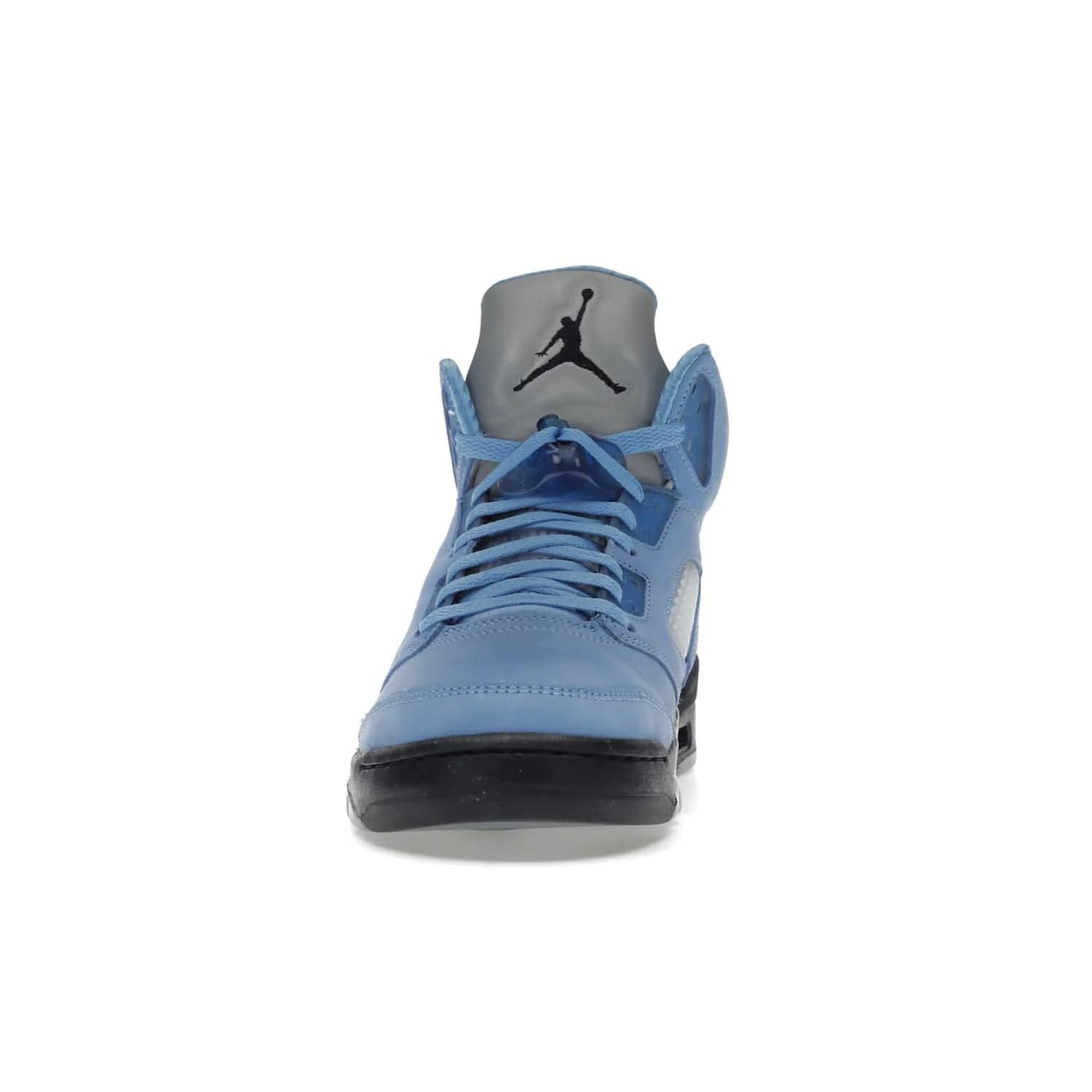 Jordan 5 Retro UNC University Blue - Image 11 - Only at www.BallersClubKickz.com - Fresh Air Jordan 5 Retro UNC University Blue in University Blue laces to honor Michael Jordan's alma mater. 3M reflective tongue, black Jumpman logo, contrasted by black midsole and translucent blue outsole. Drops March 5, 2023.