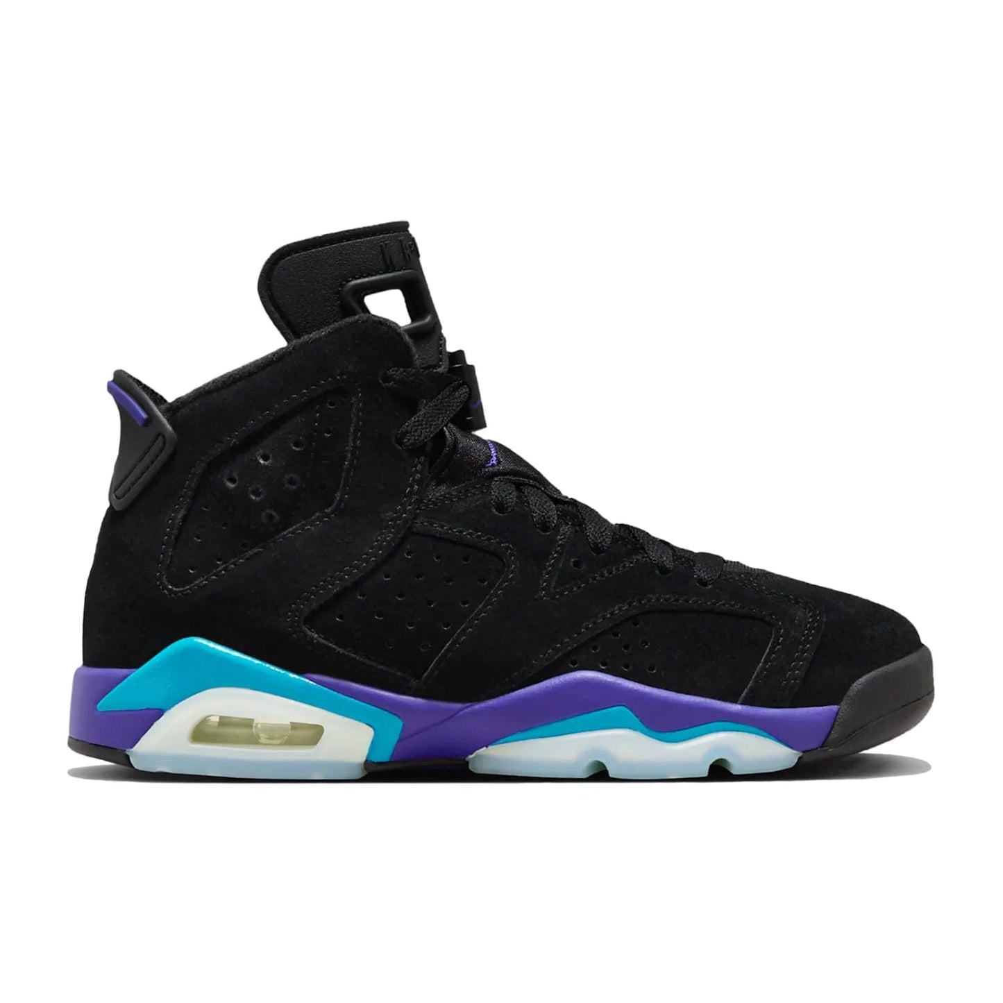 Jordan 6 Retro Aqua (GS) - Image 1 - Only at www.BallersClubKickz.com - Stand out from the crowd with the Jordan 6 Retro Aqua sneakers. It's durable and comfortable design make this iconic shoe a must-have for any style. Release date 2023-10-07.