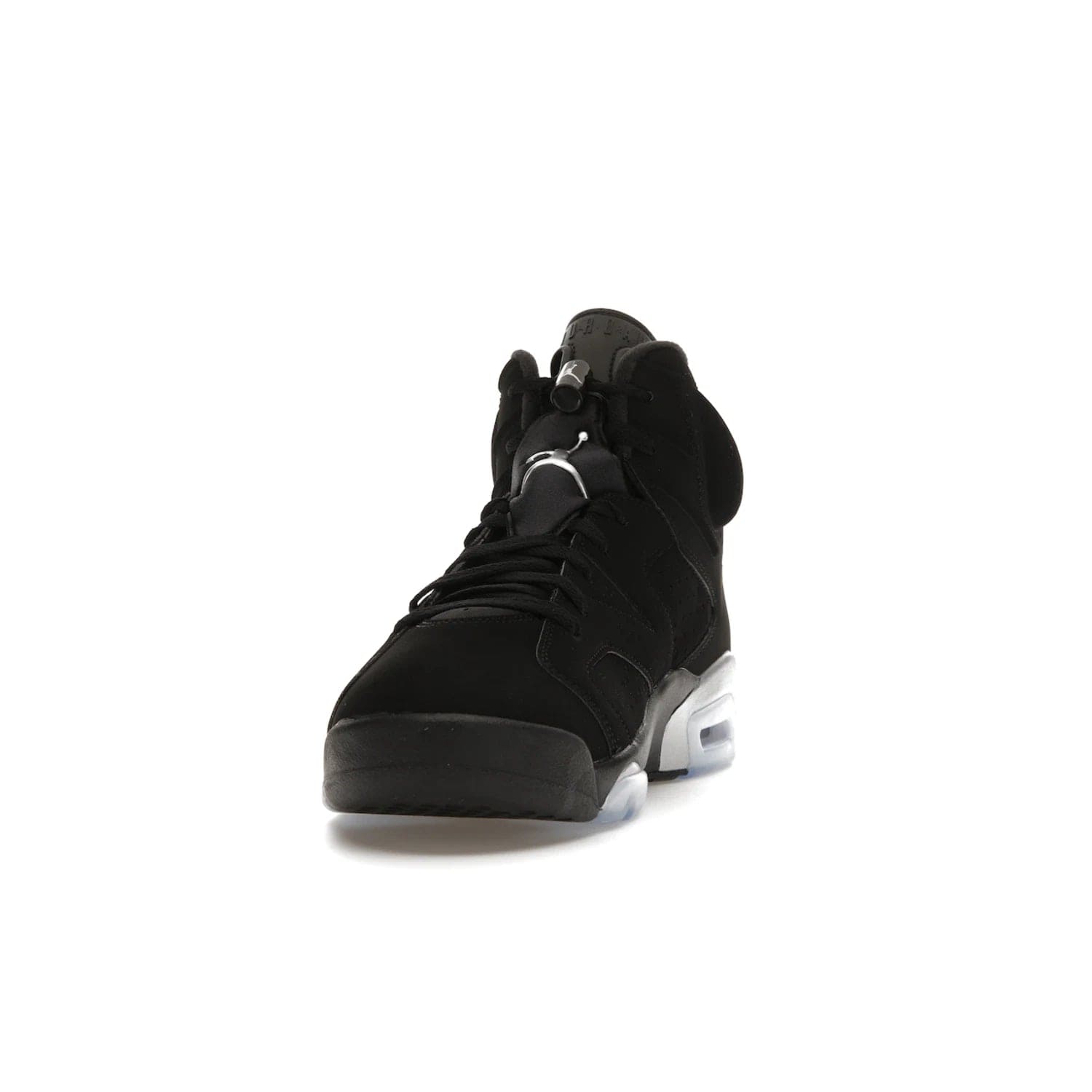 Jordan 6 Retro Chrome Metallic Silver - Image 12 - Only at www.BallersClubKickz.com - A signature sneaker from the Air Jordan franchise. Crafted with tumbled leather, synthetic nubuck, and synthetic textiles for superior comfort and support. Black and metallic silver colour palette. Black polyurethane midsole, translucent rubber outsole, Jumpman branding, windowed tongue, lace locks & spoiler-like heel tab. Air Jordan 6 Retro Metallic Silver for an athletic upgrade with a touch of class.