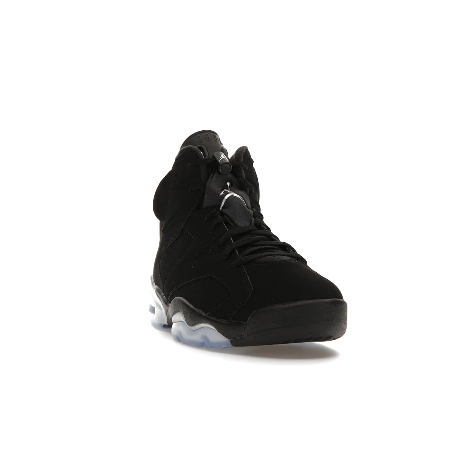 Jordan 6 Retro Chrome Metallic Silver - Image 8 - Only at www.BallersClubKickz.com - A signature sneaker from the Air Jordan franchise. Crafted with tumbled leather, synthetic nubuck, and synthetic textiles for superior comfort and support. Black and metallic silver colour palette. Black polyurethane midsole, translucent rubber outsole, Jumpman branding, windowed tongue, lace locks & spoiler-like heel tab. Air Jordan 6 Retro Metallic Silver for an athletic upgrade with a touch of class.