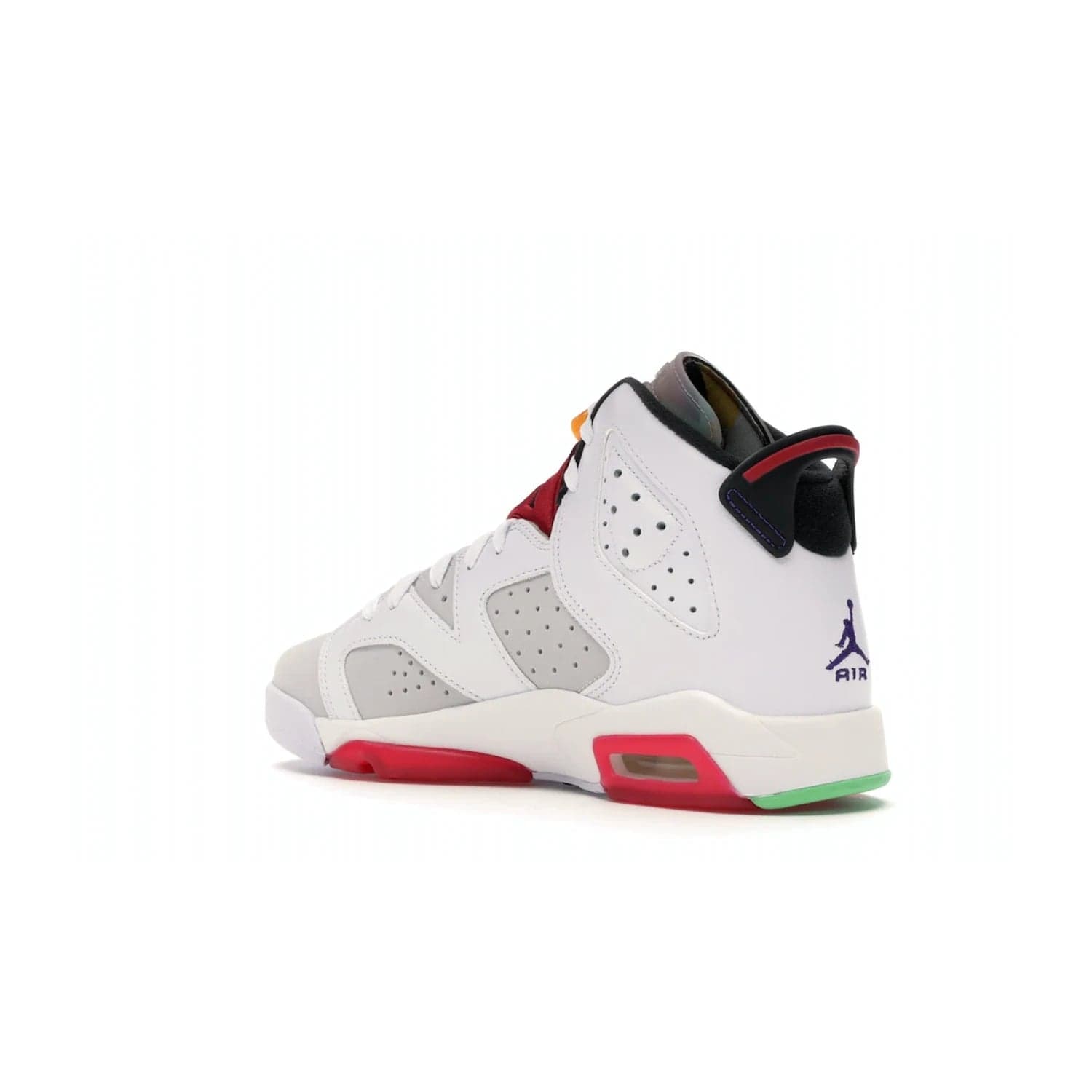Jordan 6 Retro Hare (GS) - Image 23 - Only at www.BallersClubKickz.com - The Air Jordan 6 Hare GS. Comfortable suede upper, perforations, red pods, two-tone midsole, and signature "Jumpman" emblem. Released 17 June 2020. Perfect for any sneakerhead.