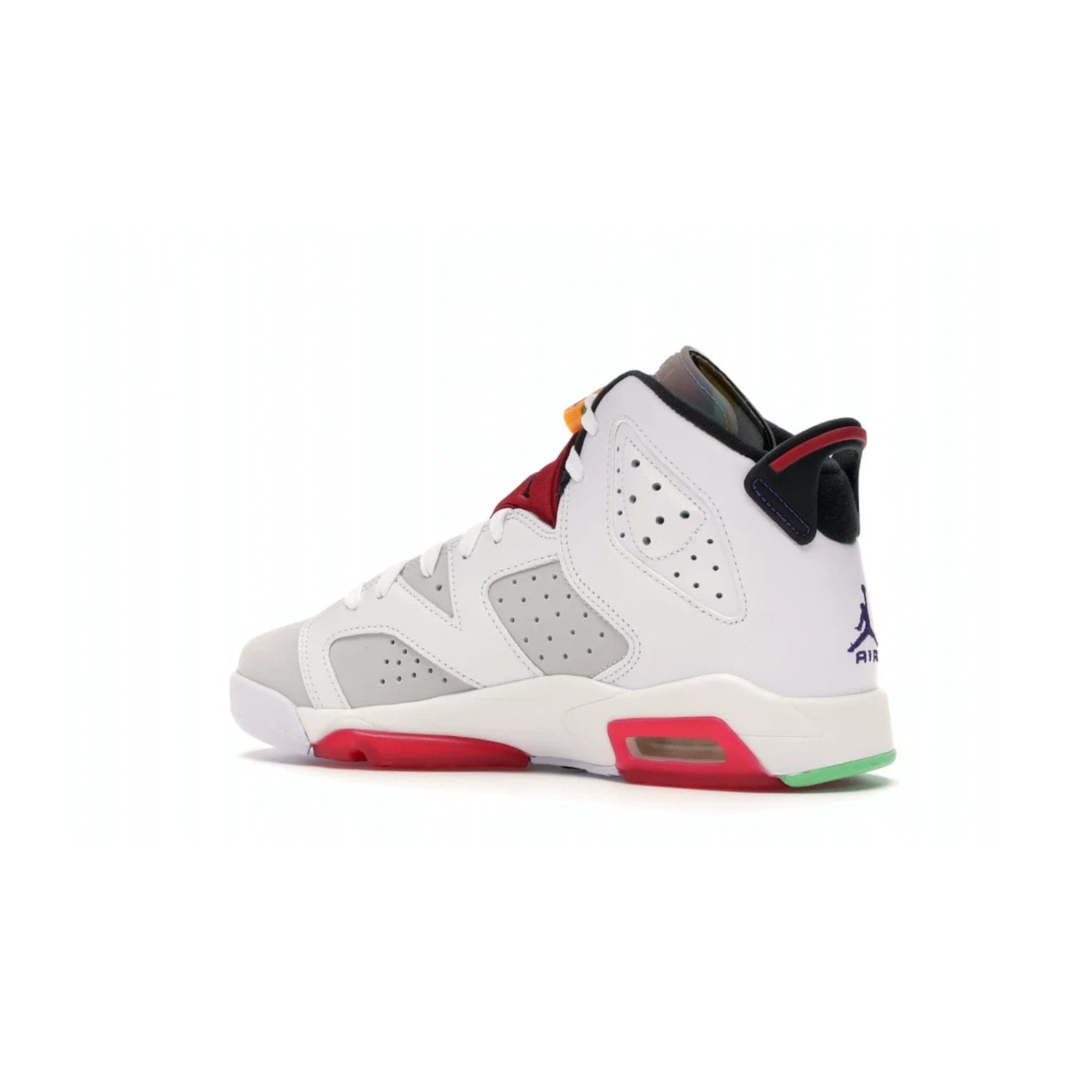 Jordan 6 Retro Hare (GS) - Image 22 - Only at www.BallersClubKickz.com - The Air Jordan 6 Hare GS. Comfortable suede upper, perforations, red pods, two-tone midsole, and signature "Jumpman" emblem. Released 17 June 2020. Perfect for any sneakerhead.