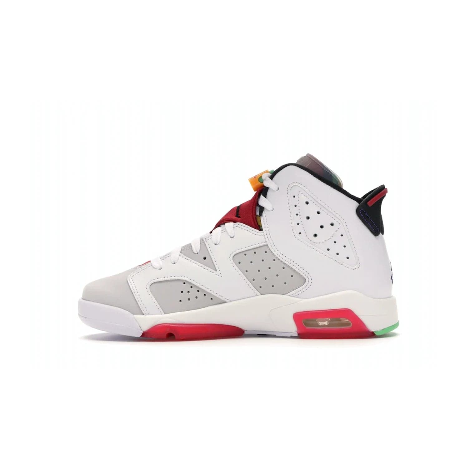 Jordan 6 Retro Hare (GS) - Image 19 - Only at www.BallersClubKickz.com - The Air Jordan 6 Hare GS. Comfortable suede upper, perforations, red pods, two-tone midsole, and signature "Jumpman" emblem. Released 17 June 2020. Perfect for any sneakerhead.
