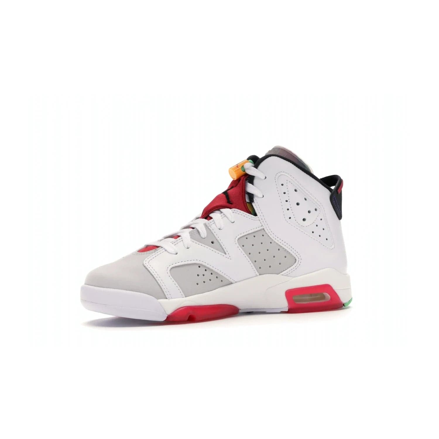 Jordan 6 Retro Hare (GS) - Image 16 - Only at www.BallersClubKickz.com - The Air Jordan 6 Hare GS. Comfortable suede upper, perforations, red pods, two-tone midsole, and signature "Jumpman" emblem. Released 17 June 2020. Perfect for any sneakerhead.