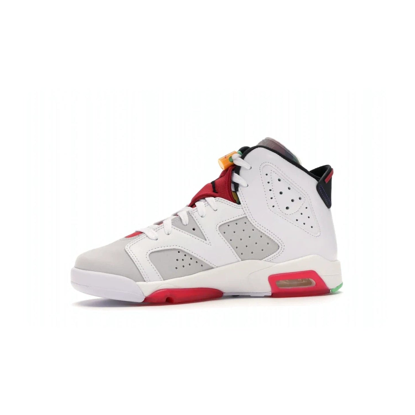 Jordan 6 Retro Hare (GS) - Image 17 - Only at www.BallersClubKickz.com - The Air Jordan 6 Hare GS. Comfortable suede upper, perforations, red pods, two-tone midsole, and signature "Jumpman" emblem. Released 17 June 2020. Perfect for any sneakerhead.