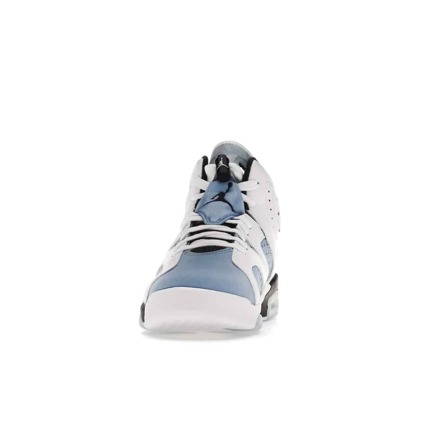 Jordan 6 Retro UNC White (GS) - Image 11 - Only at www.BallersClubKickz.com - Air Jordan 6 Retro UNC White GS: Michael Jordan alma mater, UNC Tar Heels, featuring colorway, nubuck, leather, Jumpman branding and a visible Air unit. Translucent blue/white outsole, perfect for completing sneaker rotation.