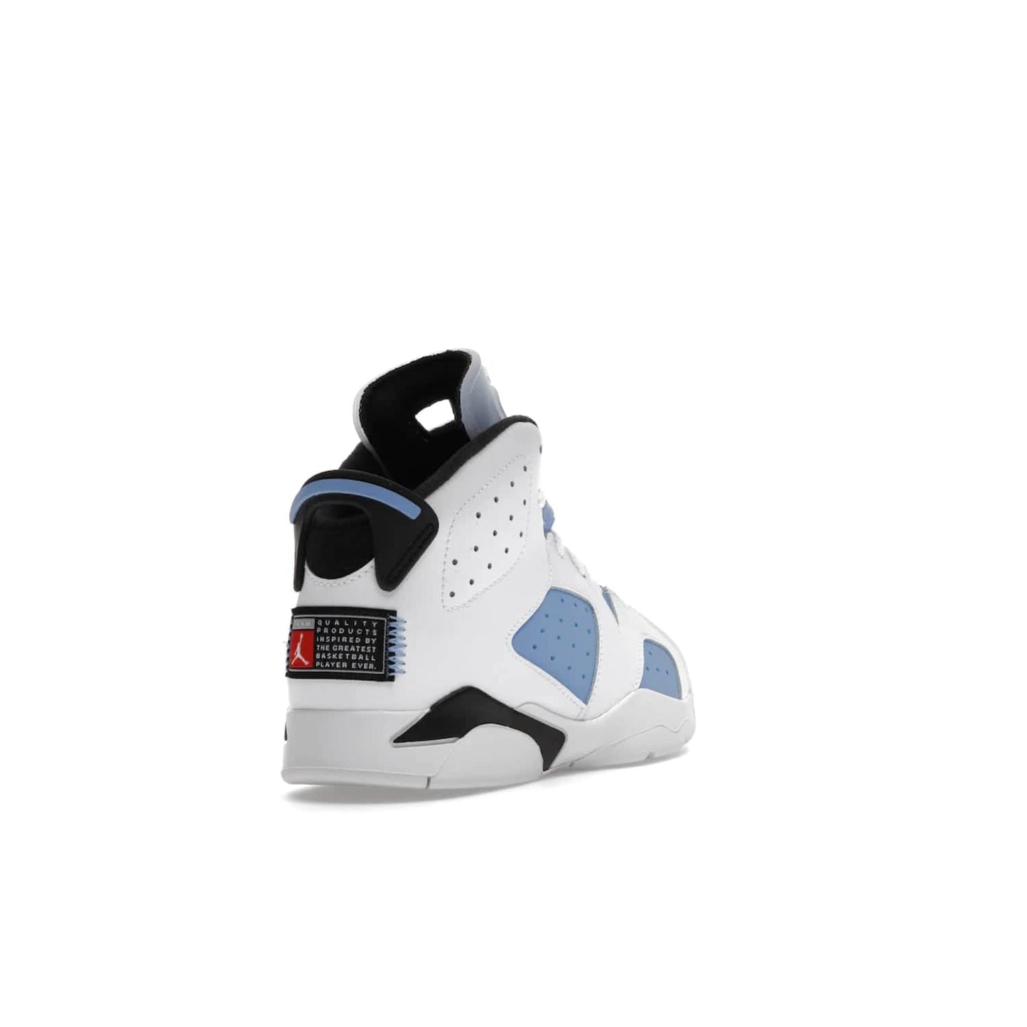 Jordan 6 Retro UNC White (PS) - Image 31 - Only at www.BallersClubKickz.com - The Air Jordan 6 Retro UNC White PS celebrates Michael Jordan's alma mater, the University of North Carolina. It features a classic color-blocking of the iconic Jordan 6 Carmine and a stitched Jordan Team patch. This must-have sneaker released on April 27th, 2022. Referencing the university colors, get this shoe for a stylish and timeless style with university pride.