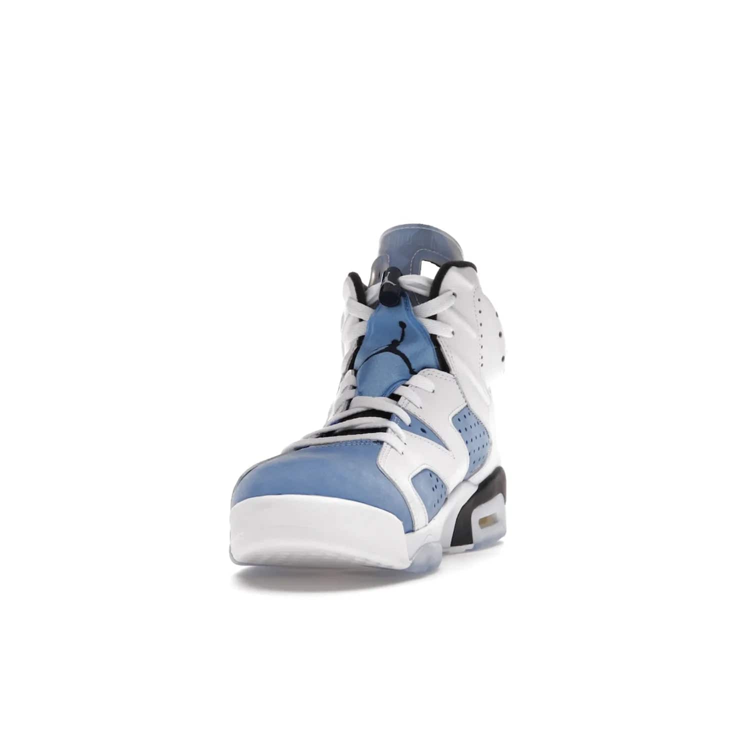 Jordan 6 Retro UNC White - Image 12 - Only at www.BallersClubKickz.com - Air Jordan 6 Retro UNC White with classic UNC colors brings nostalgia and style to a legendary silhouette. Celebrate MJ's alma mater with navy blue accents, icy semi-translucent sole and Jordan Team patch. Out March 2022 for the Sneaker Enthusiast.