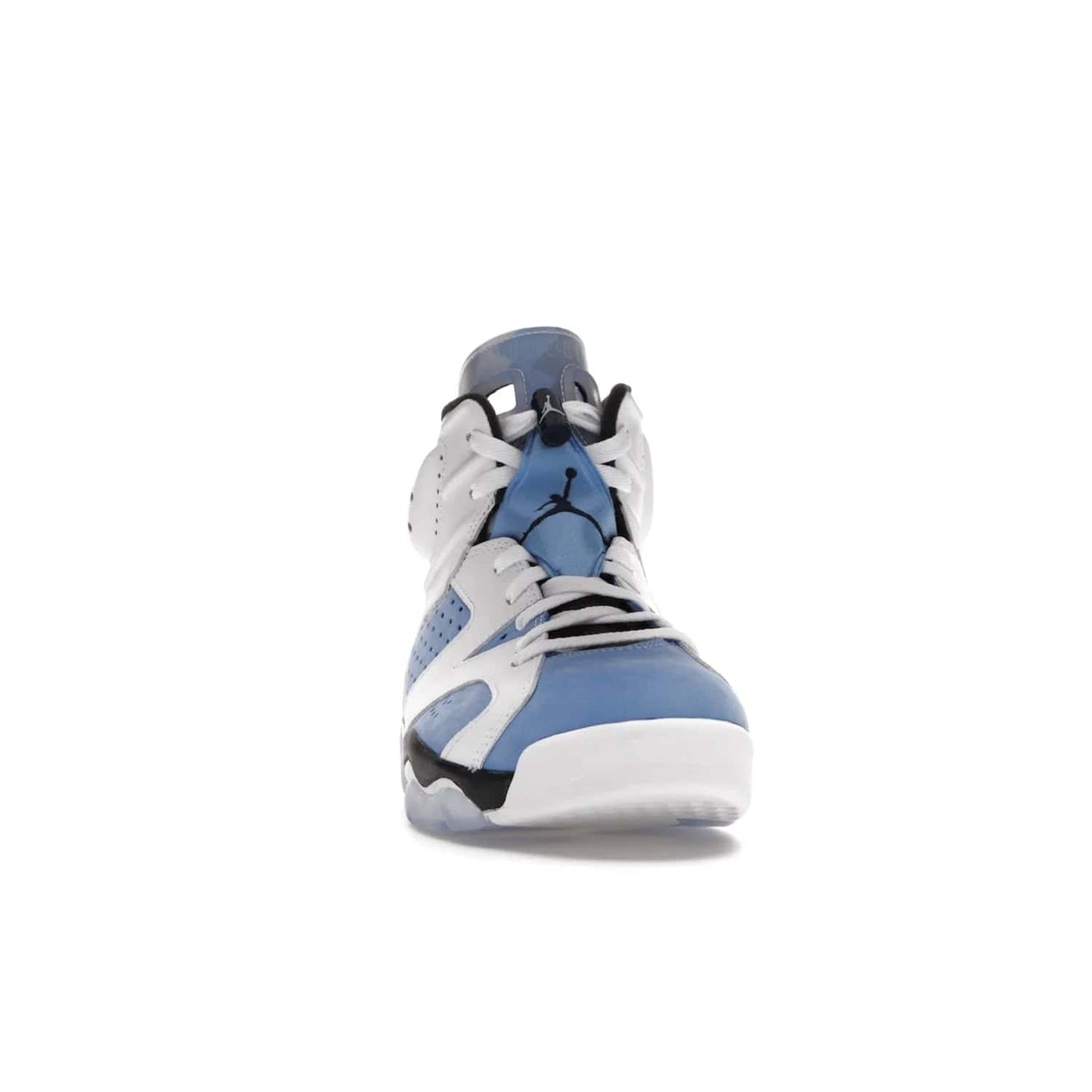 Jordan 6 Retro UNC White - Image 9 - Only at www.BallersClubKickz.com - Air Jordan 6 Retro UNC White with classic UNC colors brings nostalgia and style to a legendary silhouette. Celebrate MJ's alma mater with navy blue accents, icy semi-translucent sole and Jordan Team patch. Out March 2022 for the Sneaker Enthusiast.