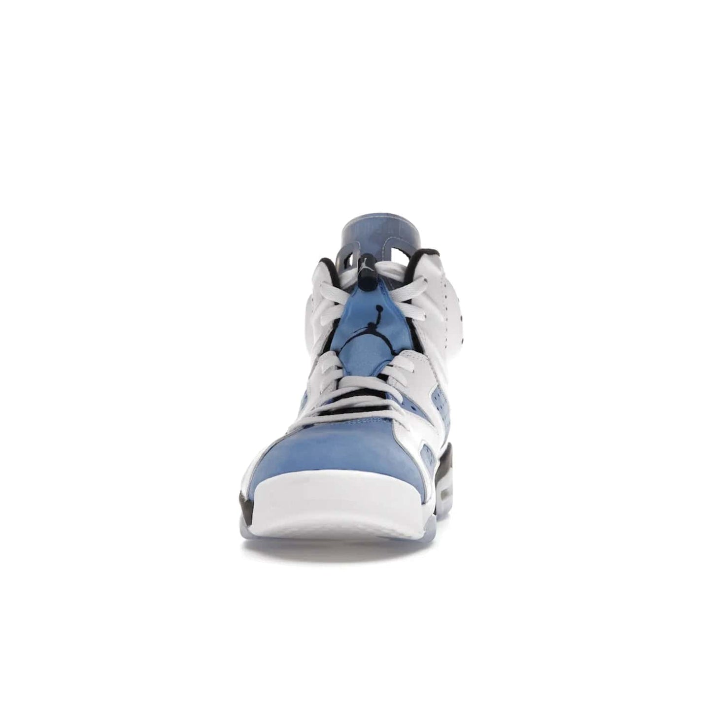 Jordan 6 Retro UNC White - Image 11 - Only at www.BallersClubKickz.com - Air Jordan 6 Retro UNC White with classic UNC colors brings nostalgia and style to a legendary silhouette. Celebrate MJ's alma mater with navy blue accents, icy semi-translucent sole and Jordan Team patch. Out March 2022 for the Sneaker Enthusiast.