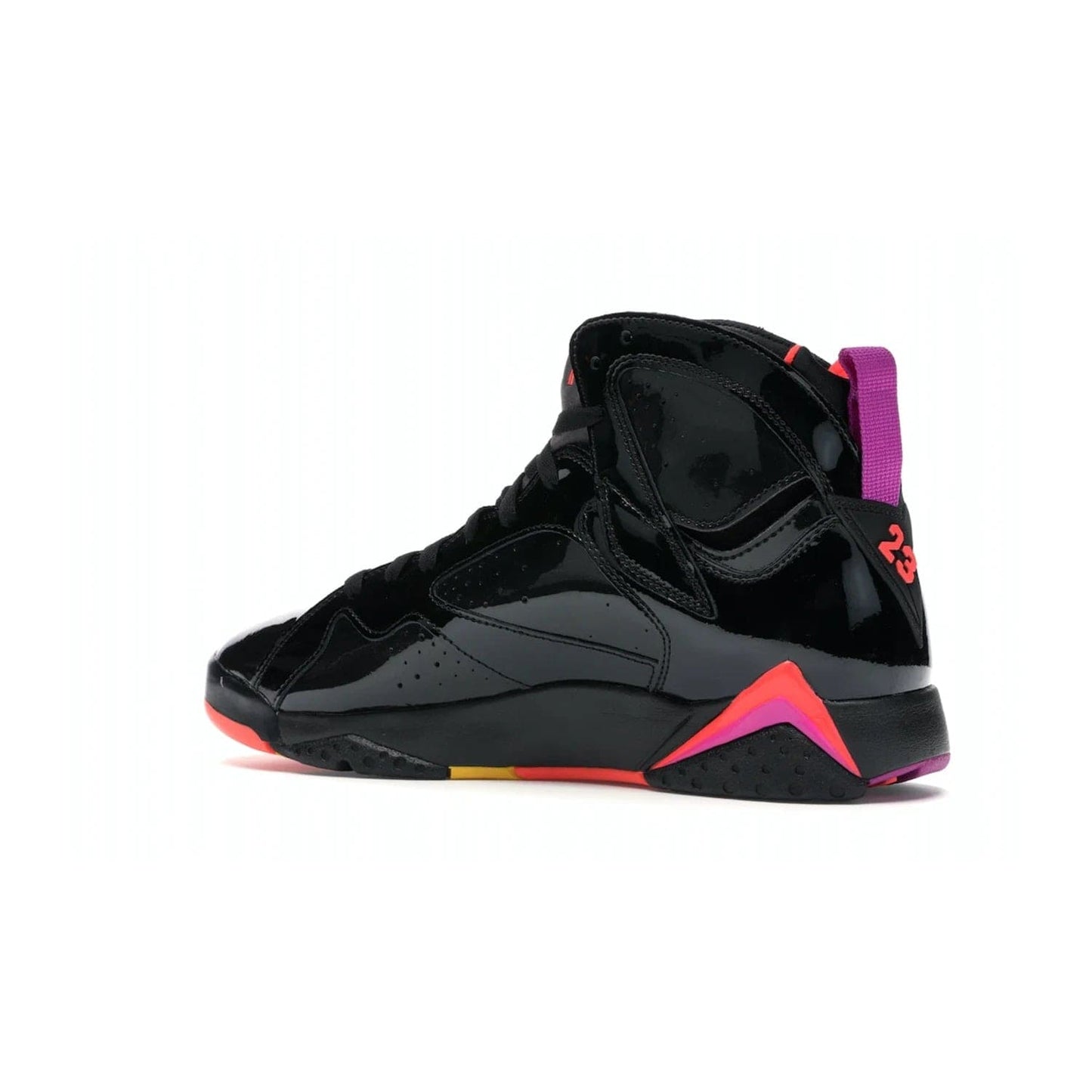 Jordan 7 Retro Black Patent (Women's) - Image 22 - Only at www.BallersClubKickz.com - #
Classic colorway! Shop the new Jordan 7 Retro Black Patent. Featuring a sleek combination of leather and patent leather upper, these shoes offer a bold yet luxurious look. Perfectly complete with a bright red Jumpman logo. Self-lacing Smart laces and Air-Sole cushion unit provide comfort and convenience.