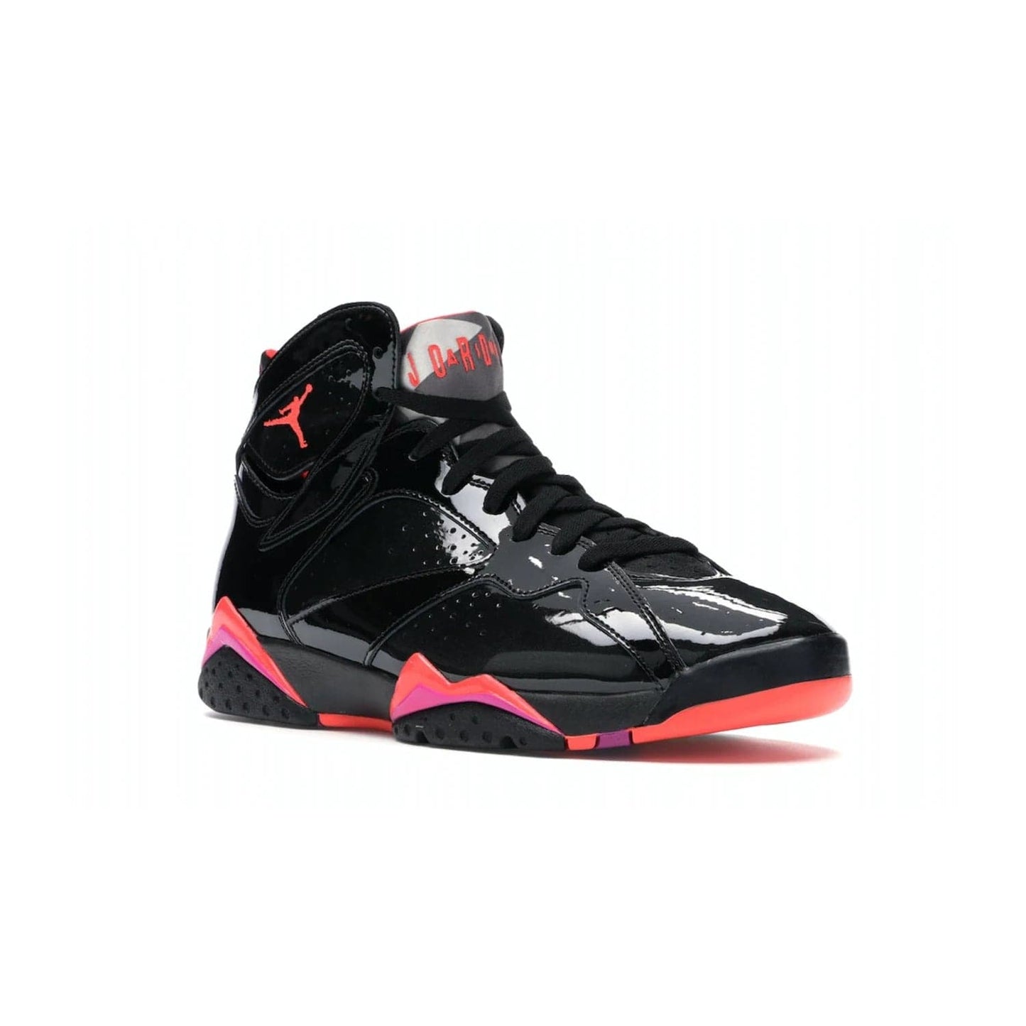 Jordan 7 Retro Black Patent (Women's) - Image 5 - Only at www.BallersClubKickz.com - #
Classic colorway! Shop the new Jordan 7 Retro Black Patent. Featuring a sleek combination of leather and patent leather upper, these shoes offer a bold yet luxurious look. Perfectly complete with a bright red Jumpman logo. Self-lacing Smart laces and Air-Sole cushion unit provide comfort and convenience.