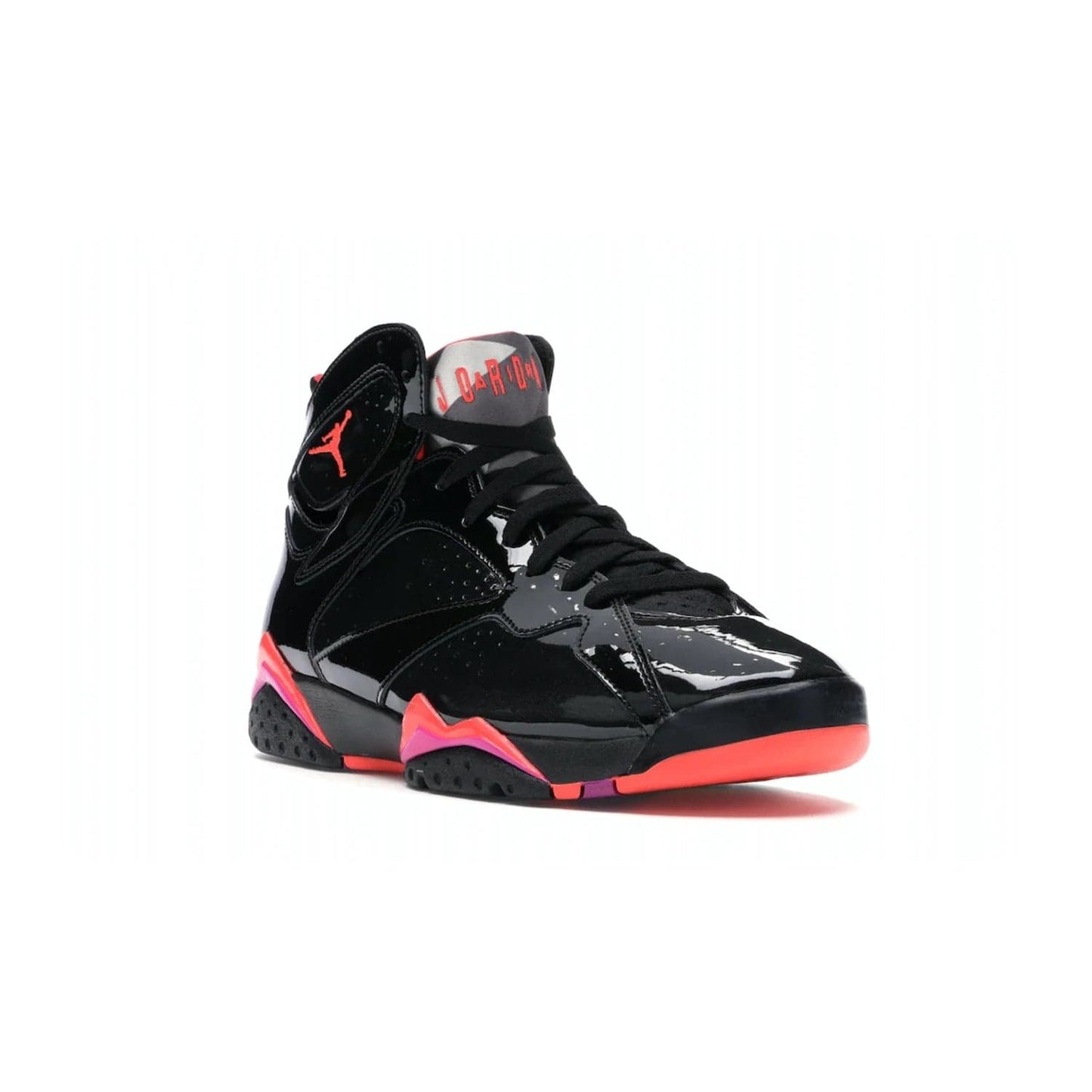 Jordan 7 Retro Black Patent (Women's) - Image 6 - Only at www.BallersClubKickz.com - #
Classic colorway! Shop the new Jordan 7 Retro Black Patent. Featuring a sleek combination of leather and patent leather upper, these shoes offer a bold yet luxurious look. Perfectly complete with a bright red Jumpman logo. Self-lacing Smart laces and Air-Sole cushion unit provide comfort and convenience.