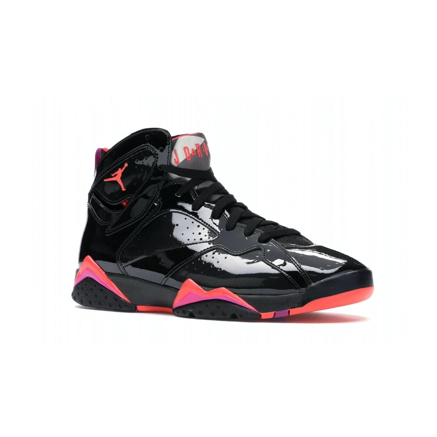 Jordan 7 Retro Black Patent (Women's) - Image 4 - Only at www.BallersClubKickz.com - #
Classic colorway! Shop the new Jordan 7 Retro Black Patent. Featuring a sleek combination of leather and patent leather upper, these shoes offer a bold yet luxurious look. Perfectly complete with a bright red Jumpman logo. Self-lacing Smart laces and Air-Sole cushion unit provide comfort and convenience.