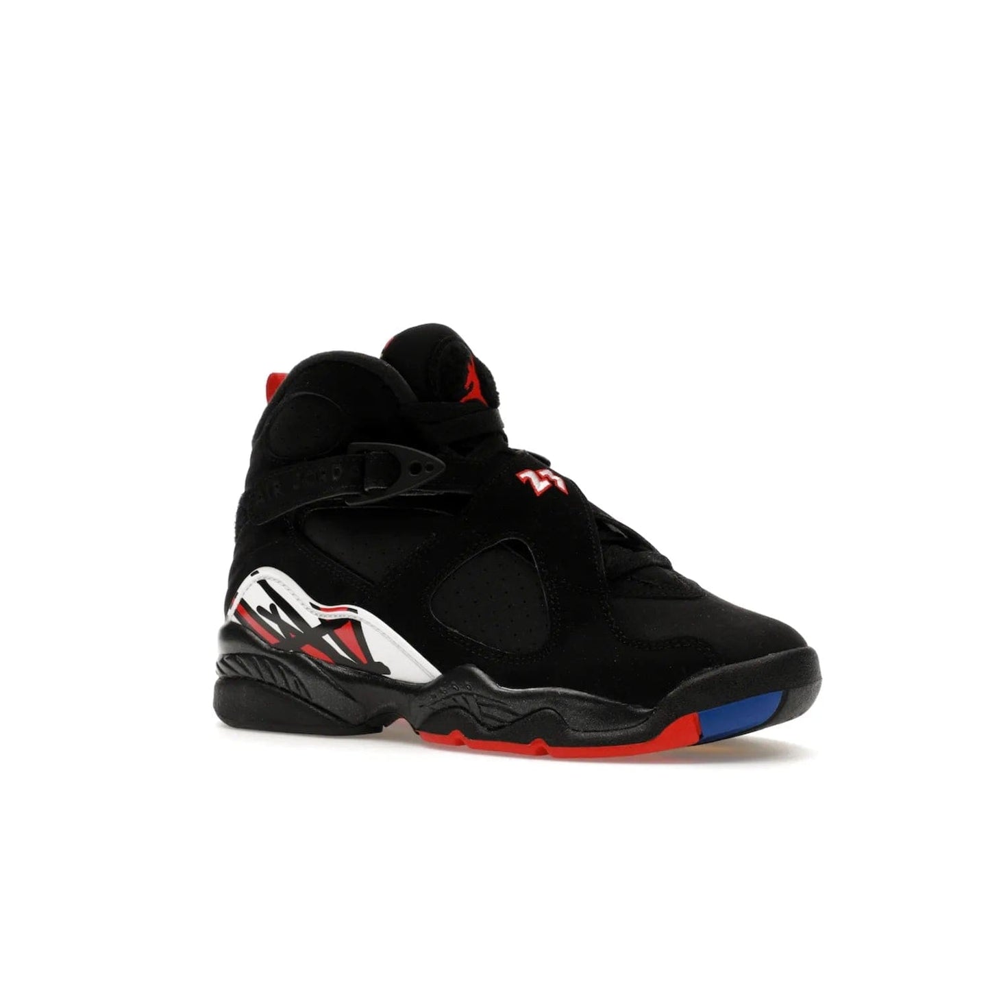 Jordan 8 Retro Playoffs (2023) (GS) - Image 4 - Only at www.BallersClubKickz.com - Sneaker lovers, the new Jordan 8 Retro Playoffs (2023) (GS) features black, true red, and white colors for a modern and eye-catching design. Comfort and style combine for an unforgettable look, releasing in 2023.