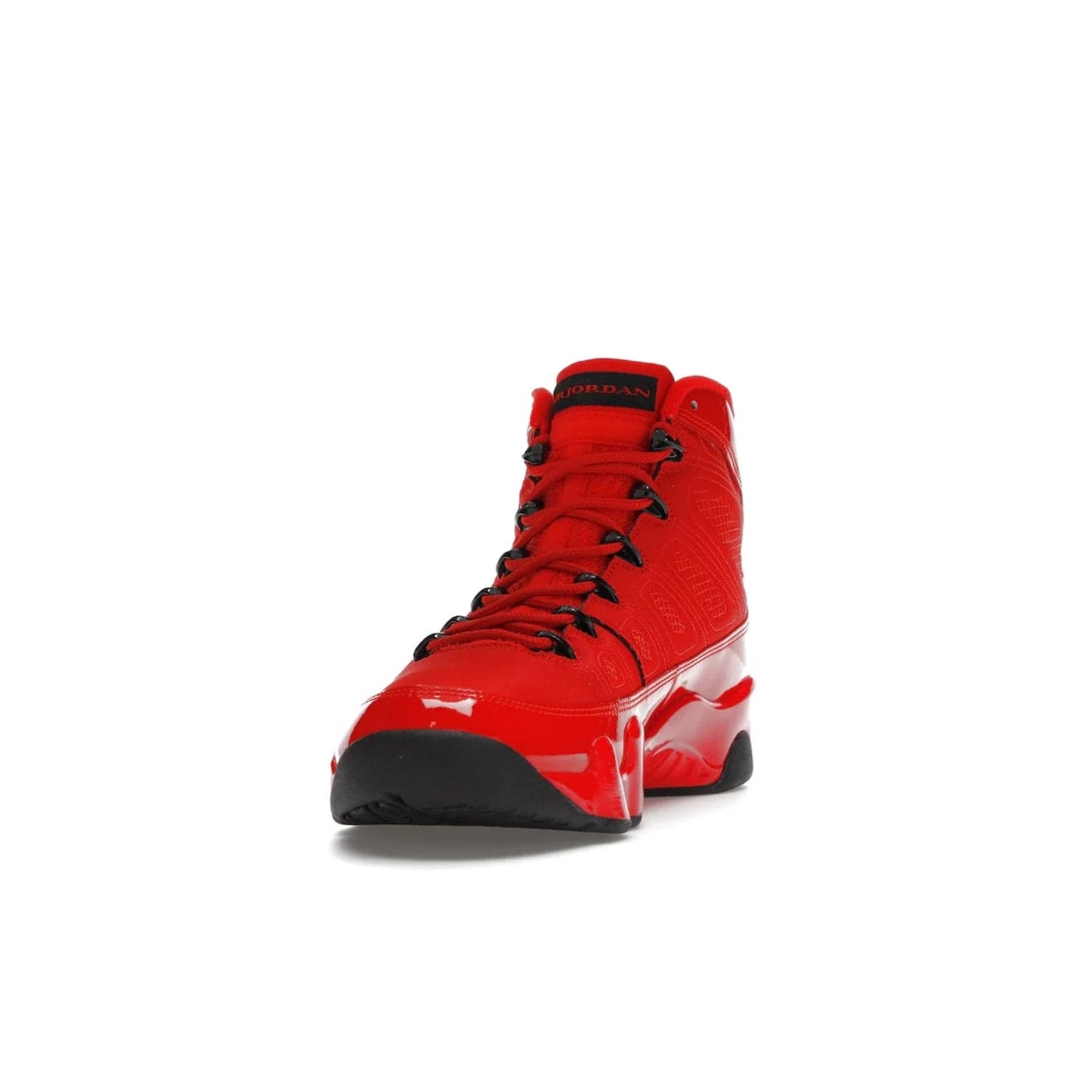 Jordan 9 Retro Chile Red - Image 12 - Only at www.BallersClubKickz.com - Score fashion points with the Air Jordan 9 Retro Chile Red. Durabuck, patent leather and quilted paneling join a muted black sole for a classic look. Get it today!