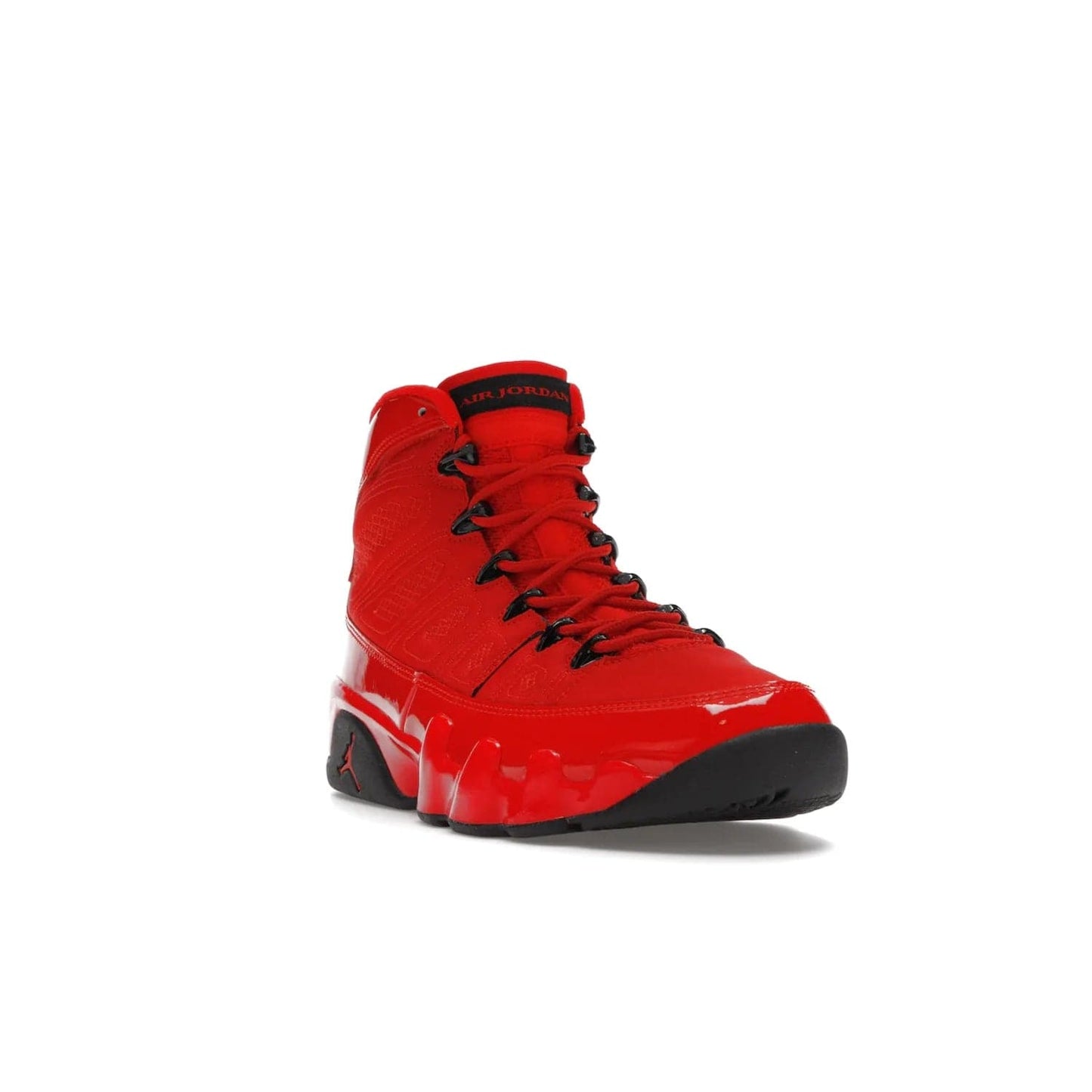 Jordan 9 Retro Chile Red - Image 7 - Only at www.BallersClubKickz.com - Score fashion points with the Air Jordan 9 Retro Chile Red. Durabuck, patent leather and quilted paneling join a muted black sole for a classic look. Get it today!