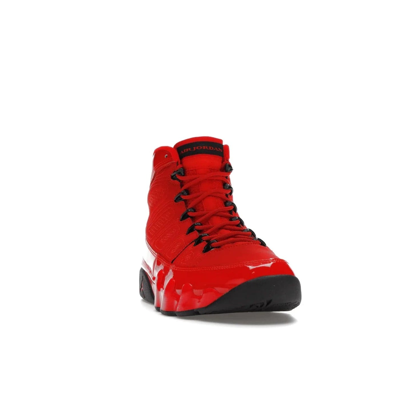 Jordan 9 Retro Chile Red - Image 8 - Only at www.BallersClubKickz.com - Score fashion points with the Air Jordan 9 Retro Chile Red. Durabuck, patent leather and quilted paneling join a muted black sole for a classic look. Get it today!