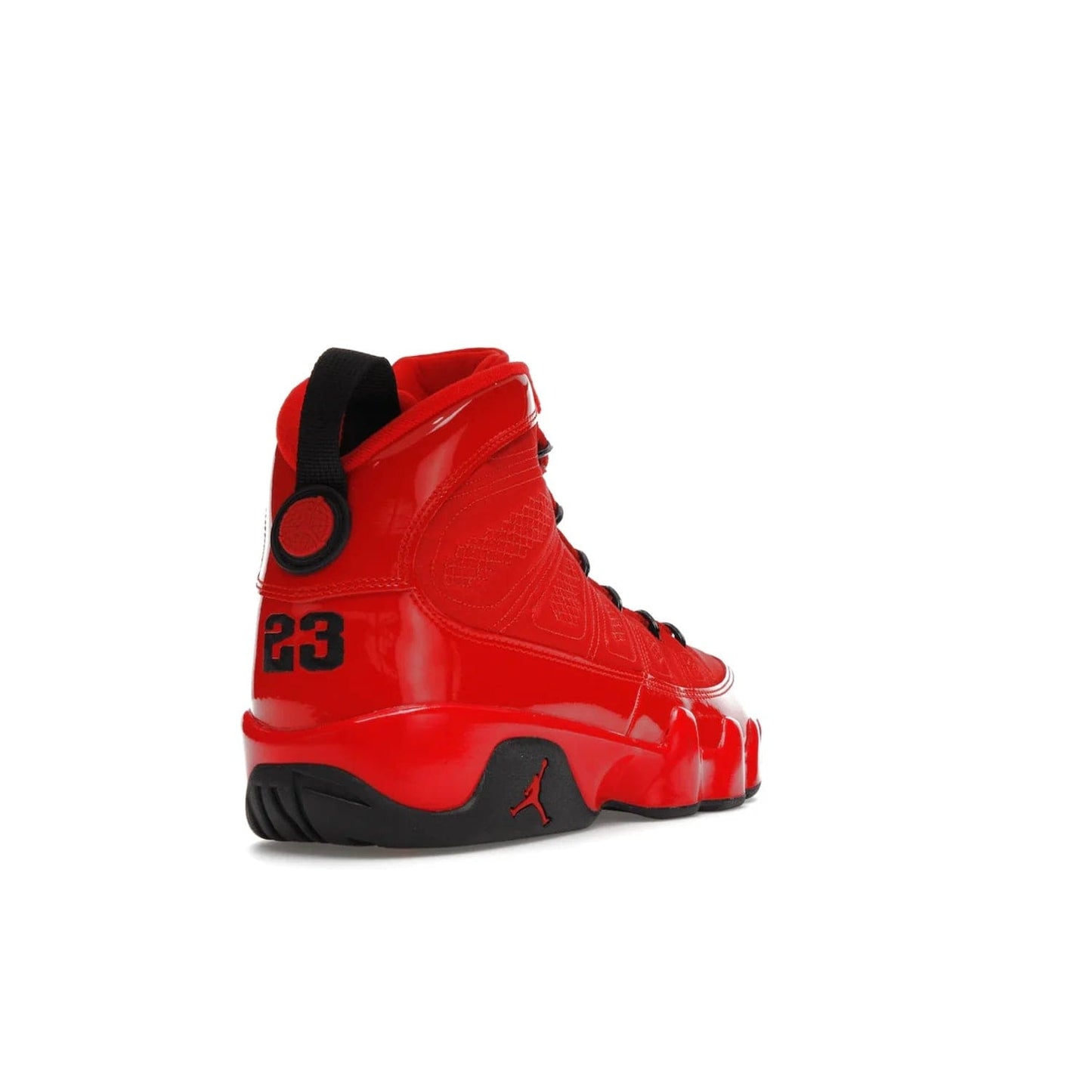 Jordan 9 Retro Chile Red - Image 31 - Only at www.BallersClubKickz.com - Score fashion points with the Air Jordan 9 Retro Chile Red. Durabuck, patent leather and quilted paneling join a muted black sole for a classic look. Get it today!