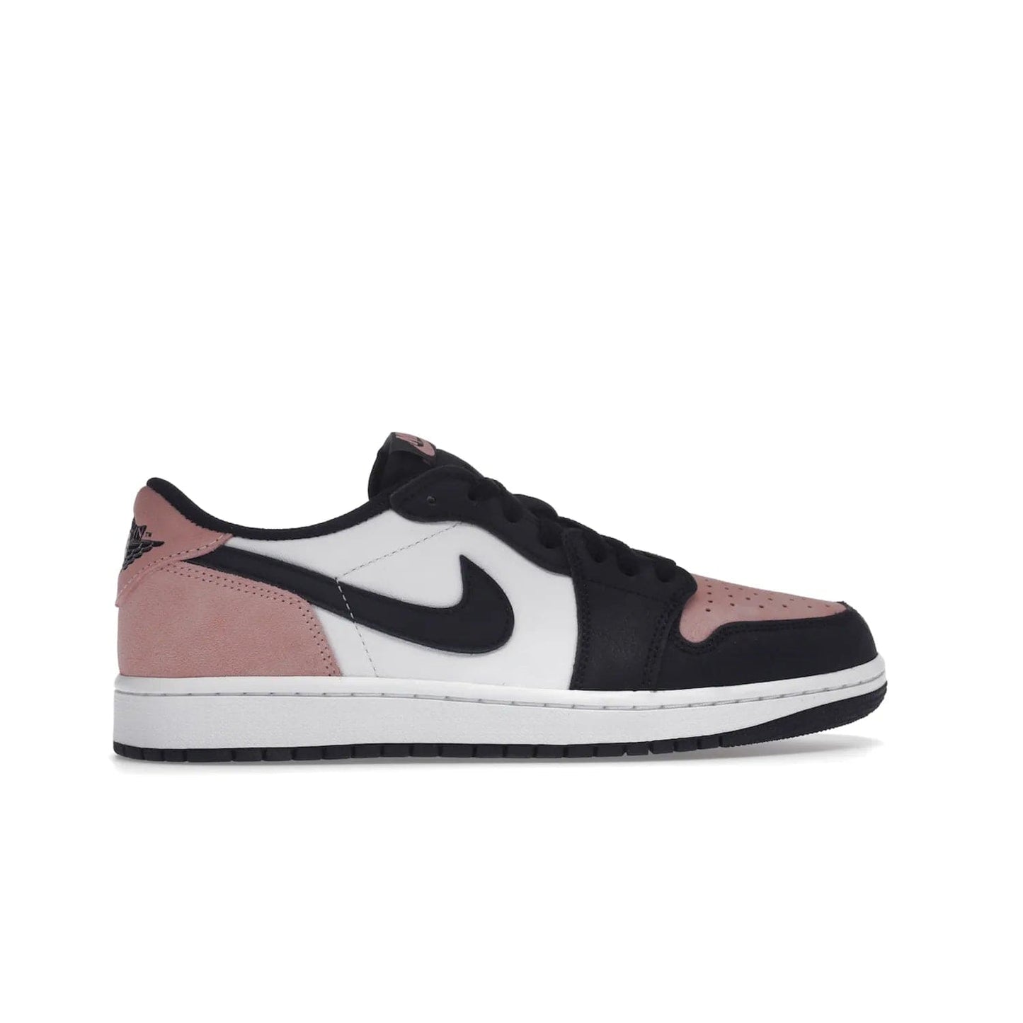 Jordan 1 Low OG Bleached Coral - Image 36 - Only at www.BallersClubKickz.com - Introducing the Air Jordan 1 Low OG Bleached Coral. Constructed with white leather, black cracked leather & Bleached Coral suede. Signature Jordan Wings logo, white Air sole. Get the pack in July 2022 and stand out.