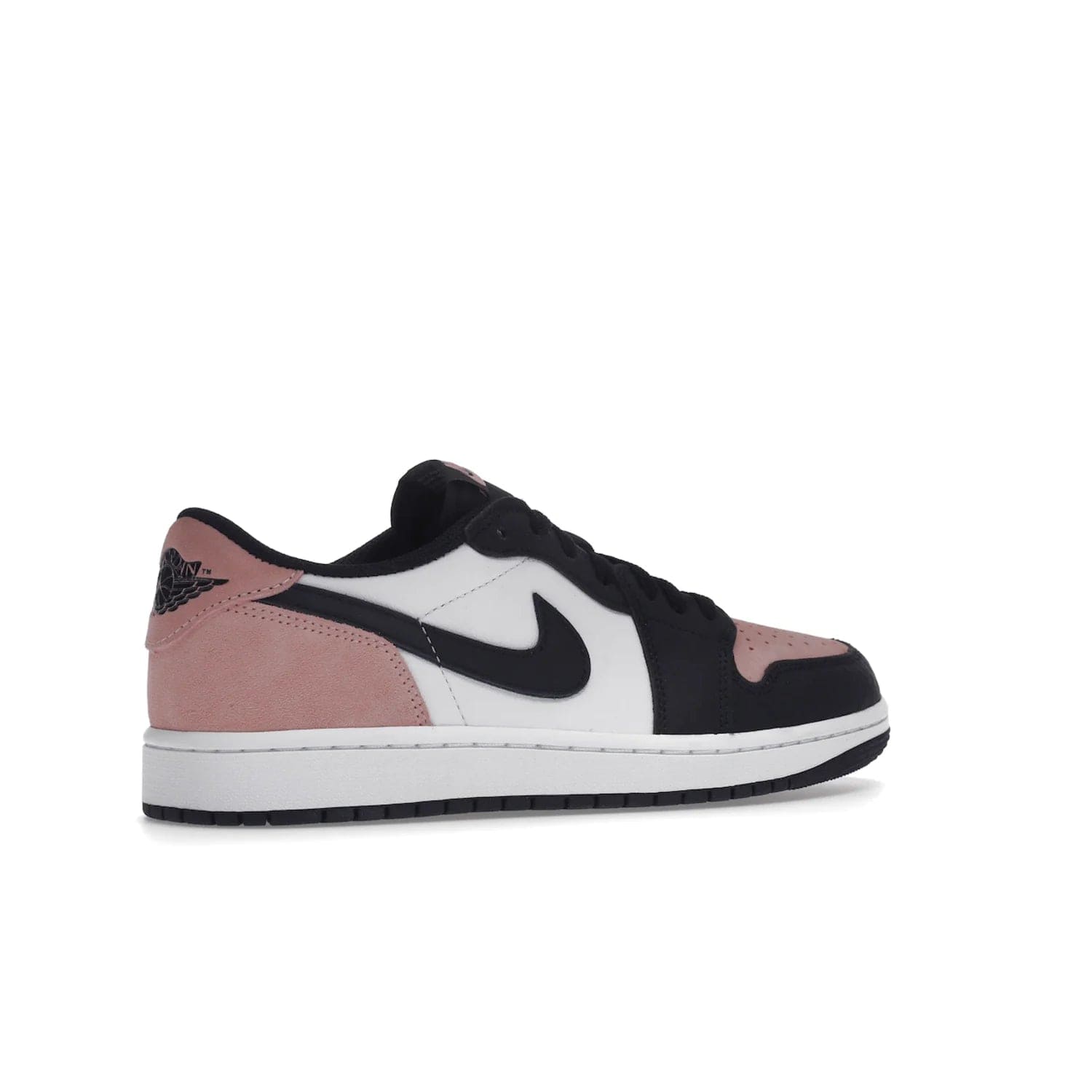 Jordan 1 Low OG Bleached Coral - Image 34 - Only at www.BallersClubKickz.com - Introducing the Air Jordan 1 Low OG Bleached Coral. Constructed with white leather, black cracked leather & Bleached Coral suede. Signature Jordan Wings logo, white Air sole. Get the pack in July 2022 and stand out.