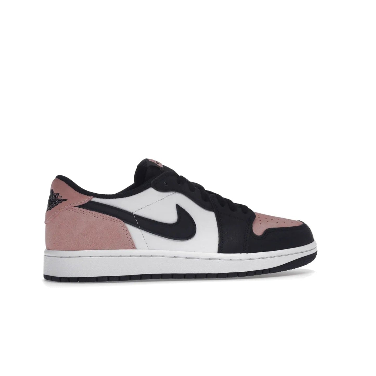 Jordan 1 Low OG Bleached Coral - Image 35 - Only at www.BallersClubKickz.com - Introducing the Air Jordan 1 Low OG Bleached Coral. Constructed with white leather, black cracked leather & Bleached Coral suede. Signature Jordan Wings logo, white Air sole. Get the pack in July 2022 and stand out.