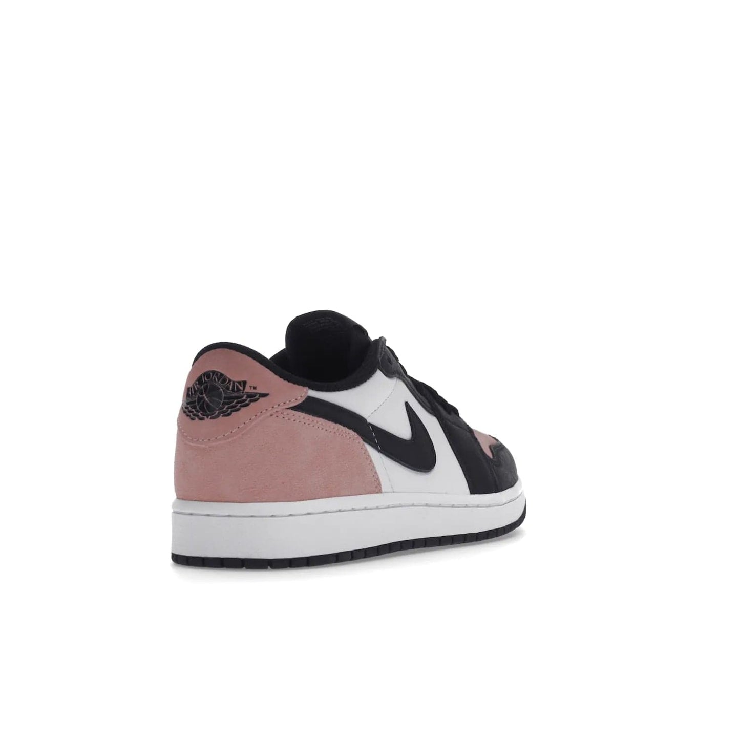 Jordan 1 Low OG Bleached Coral - Image 31 - Only at www.BallersClubKickz.com - Introducing the Air Jordan 1 Low OG Bleached Coral. Constructed with white leather, black cracked leather & Bleached Coral suede. Signature Jordan Wings logo, white Air sole. Get the pack in July 2022 and stand out.