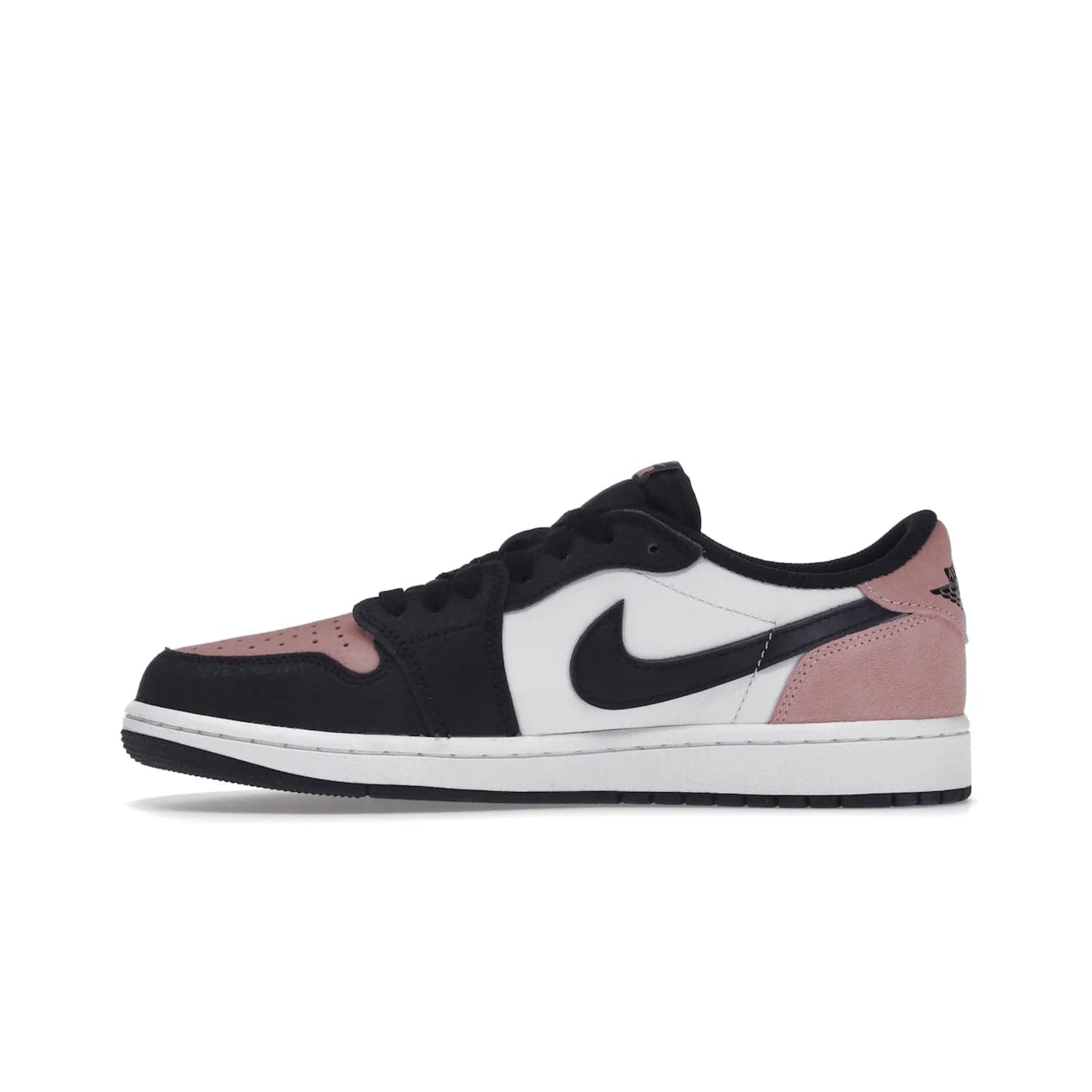 Jordan 1 Low OG Bleached Coral - Image 19 - Only at www.BallersClubKickz.com - Introducing the Air Jordan 1 Low OG Bleached Coral. Constructed with white leather, black cracked leather & Bleached Coral suede. Signature Jordan Wings logo, white Air sole. Get the pack in July 2022 and stand out.