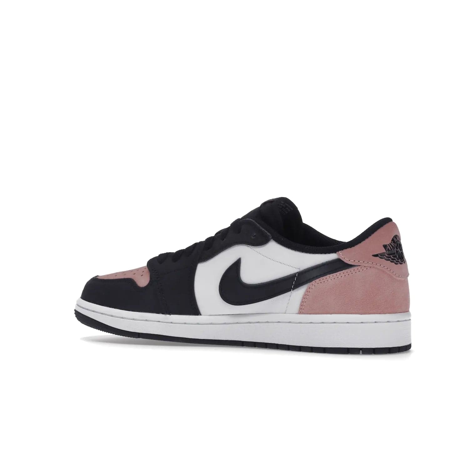 Jordan 1 Low OG Bleached Coral - Image 22 - Only at www.BallersClubKickz.com - Introducing the Air Jordan 1 Low OG Bleached Coral. Constructed with white leather, black cracked leather & Bleached Coral suede. Signature Jordan Wings logo, white Air sole. Get the pack in July 2022 and stand out.