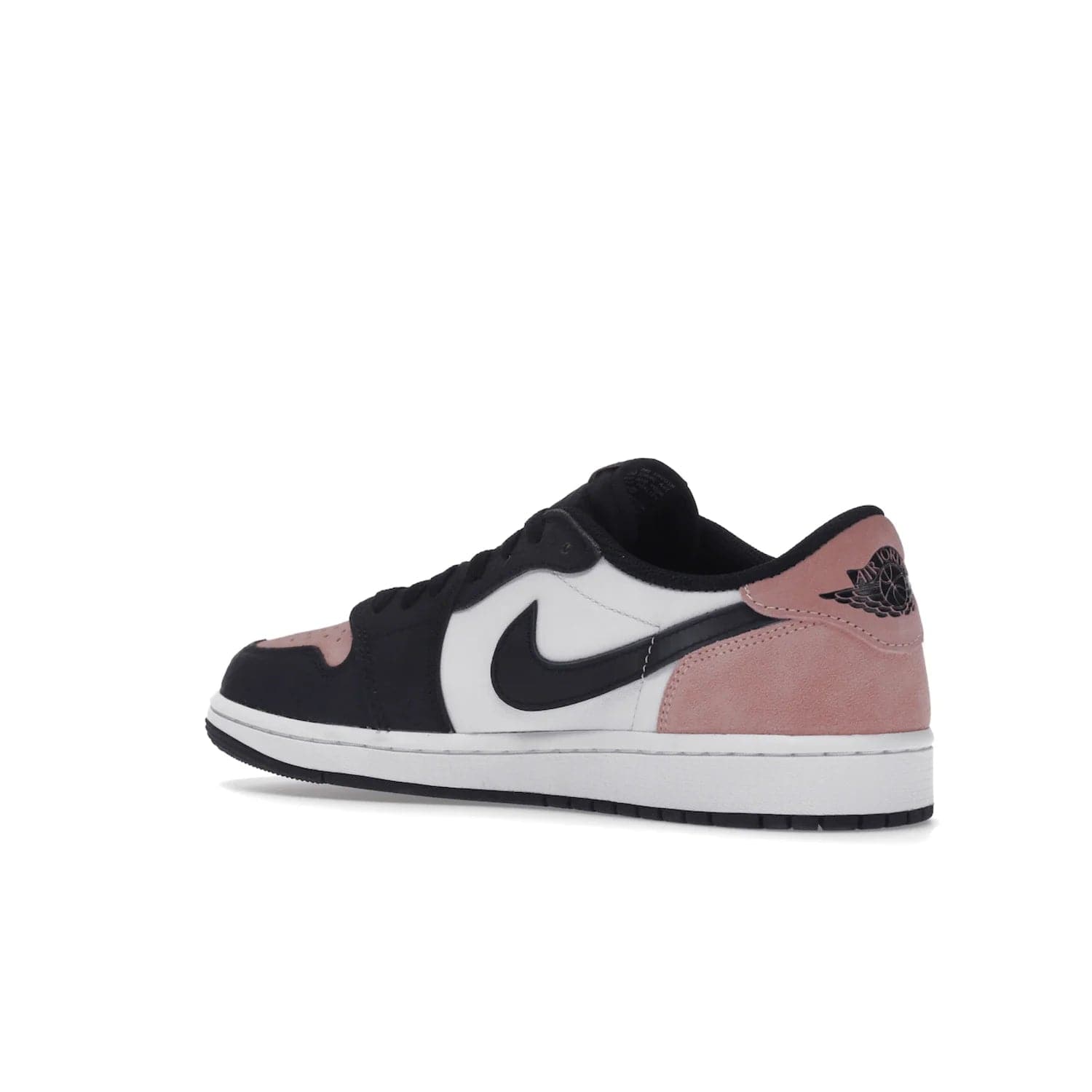 Jordan 1 Low OG Bleached Coral - Image 23 - Only at www.BallersClubKickz.com - Introducing the Air Jordan 1 Low OG Bleached Coral. Constructed with white leather, black cracked leather & Bleached Coral suede. Signature Jordan Wings logo, white Air sole. Get the pack in July 2022 and stand out.