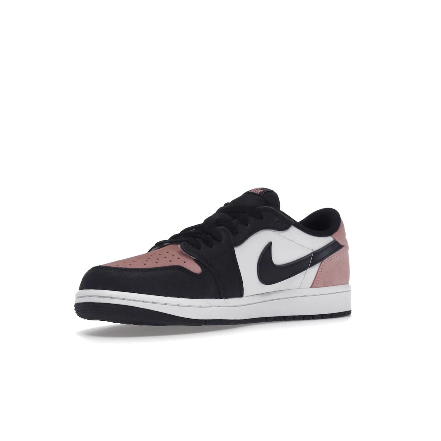 Jordan 1 Low OG Bleached Coral - Image 15 - Only at www.BallersClubKickz.com - Introducing the Air Jordan 1 Low OG Bleached Coral. Constructed with white leather, black cracked leather & Bleached Coral suede. Signature Jordan Wings logo, white Air sole. Get the pack in July 2022 and stand out.
