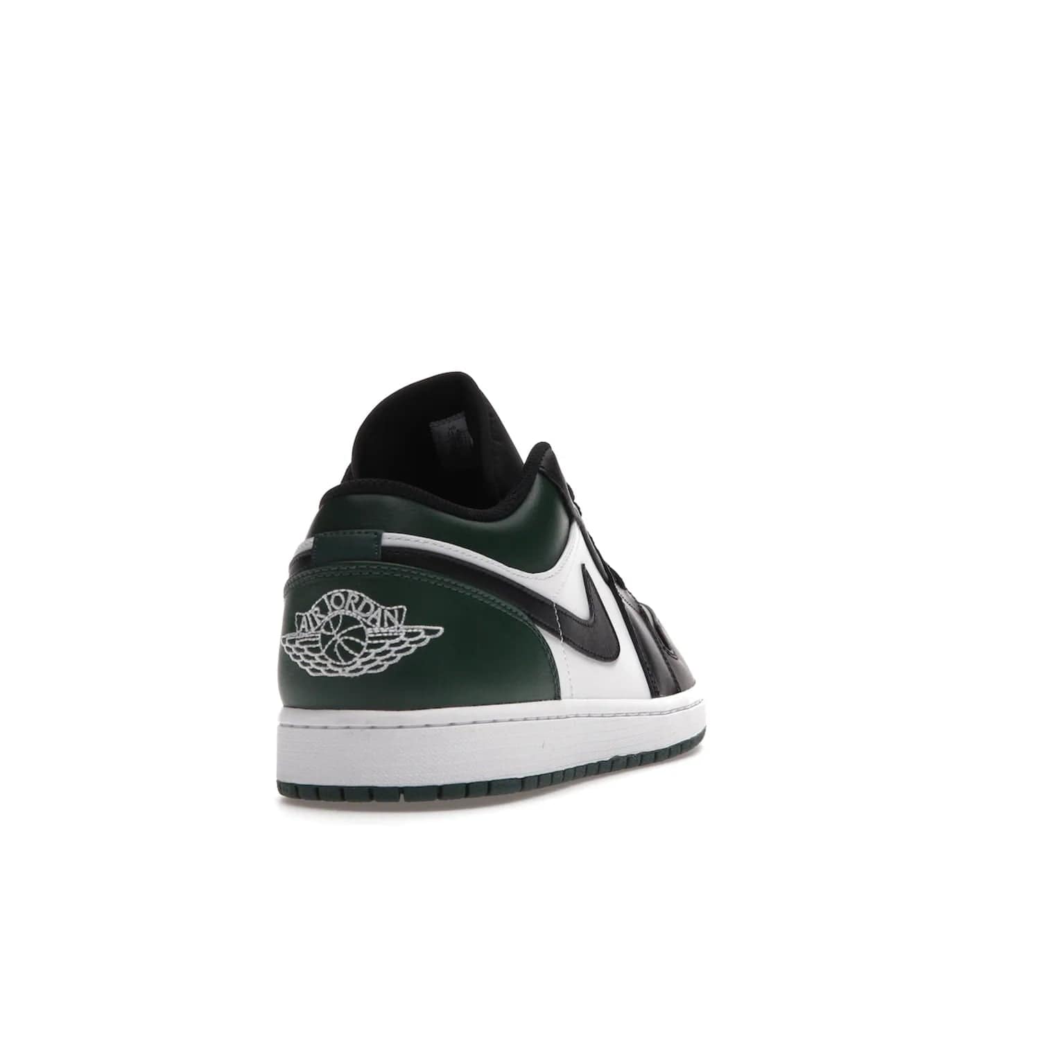 Jordan 1 Low Green Toe - Image 30 - Only at www.BallersClubKickz.com - The Jordan 1 Low Green Toe features white, black and Noble Green leather with black Swoosh. Get the classic Bred Toe-inspired color blocking with green perforated toe box. White and green Air sole completes the design. Released in October 2021 at only $100. Grab your pair now!