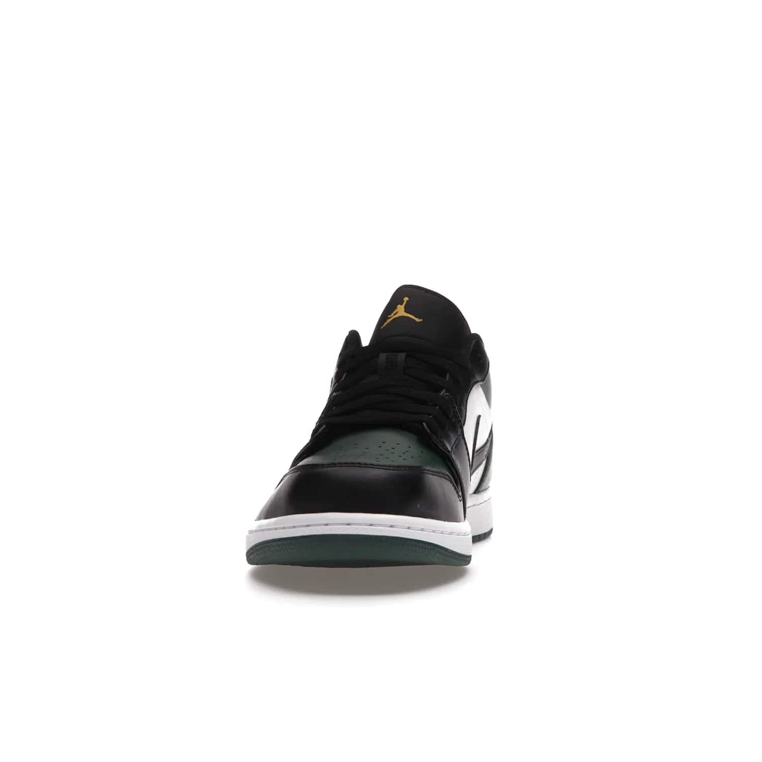 Jordan 1 Low Green Toe - Image 11 - Only at www.BallersClubKickz.com - The Jordan 1 Low Green Toe features white, black and Noble Green leather with black Swoosh. Get the classic Bred Toe-inspired color blocking with green perforated toe box. White and green Air sole completes the design. Released in October 2021 at only $100. Grab your pair now!
