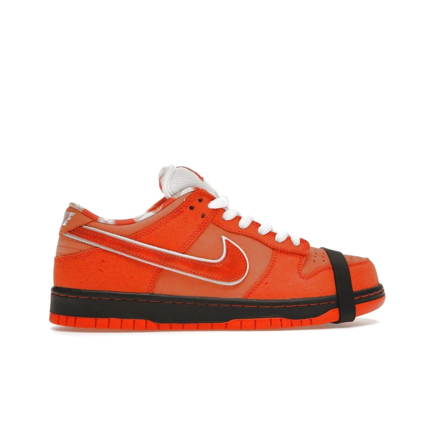 Nike SB Dunk Low Concepts Orange Lobster - Image 36 - Only at www.BallersClubKickz.com - Limited Nike SB Dunk Low Concepts Orange Lobster features premium nubuck upper with vibrant oranges for eye-catching colorblocked design. Signature Nike SB tag and bib-inspired interior for added texture. Outsole and cupsole provide extra reinforcement. Get it 12/20/2022.