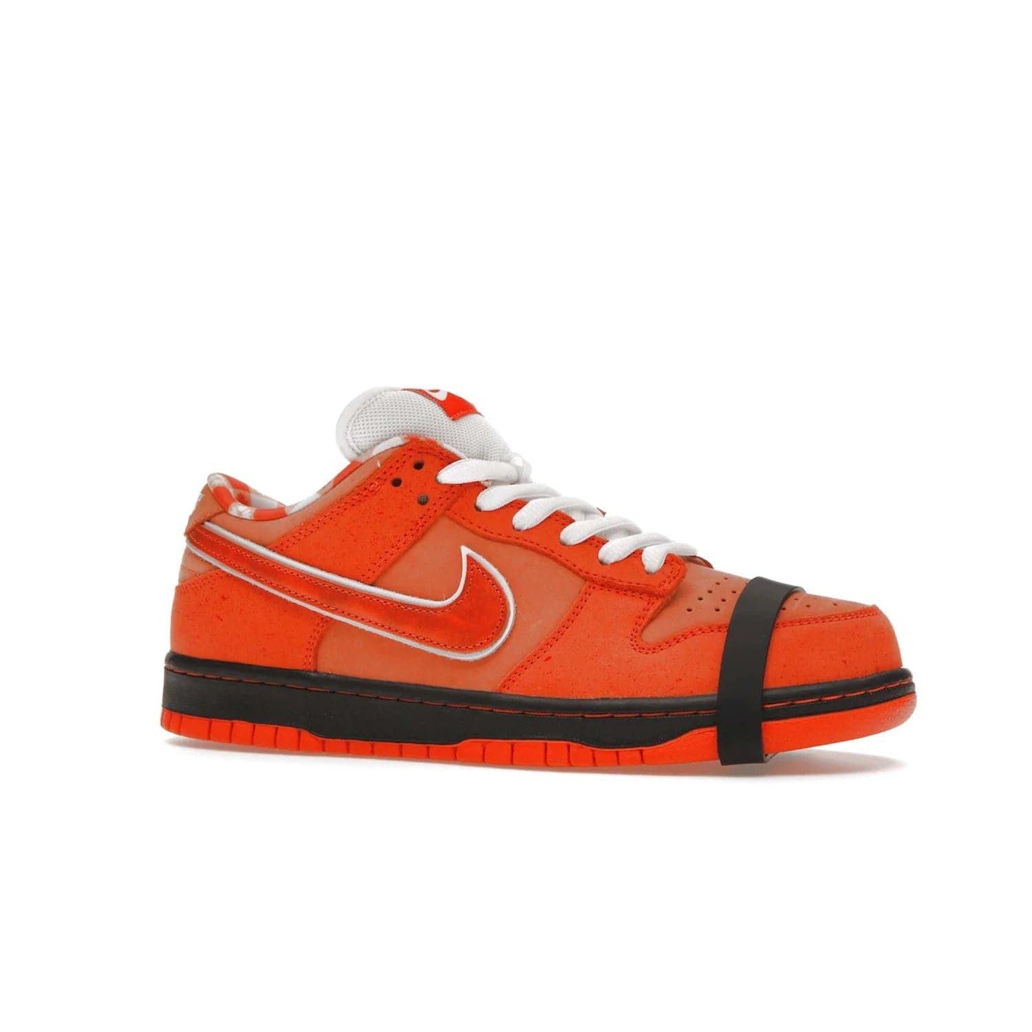 Nike SB Dunk Low Concepts Orange Lobster - Image 3 - Only at www.BallersClubKickz.com - Limited Nike SB Dunk Low Concepts Orange Lobster features premium nubuck upper with vibrant oranges for eye-catching colorblocked design. Signature Nike SB tag and bib-inspired interior for added texture. Outsole and cupsole provide extra reinforcement. Get it 12/20/2022.