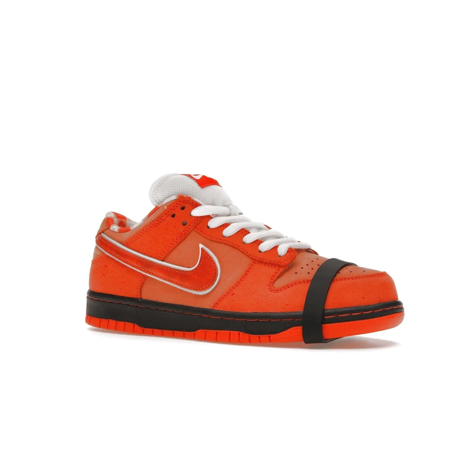 Nike SB Dunk Low Concepts Orange Lobster - Image 4 - Only at www.BallersClubKickz.com - Limited Nike SB Dunk Low Concepts Orange Lobster features premium nubuck upper with vibrant oranges for eye-catching colorblocked design. Signature Nike SB tag and bib-inspired interior for added texture. Outsole and cupsole provide extra reinforcement. Get it 12/20/2022.